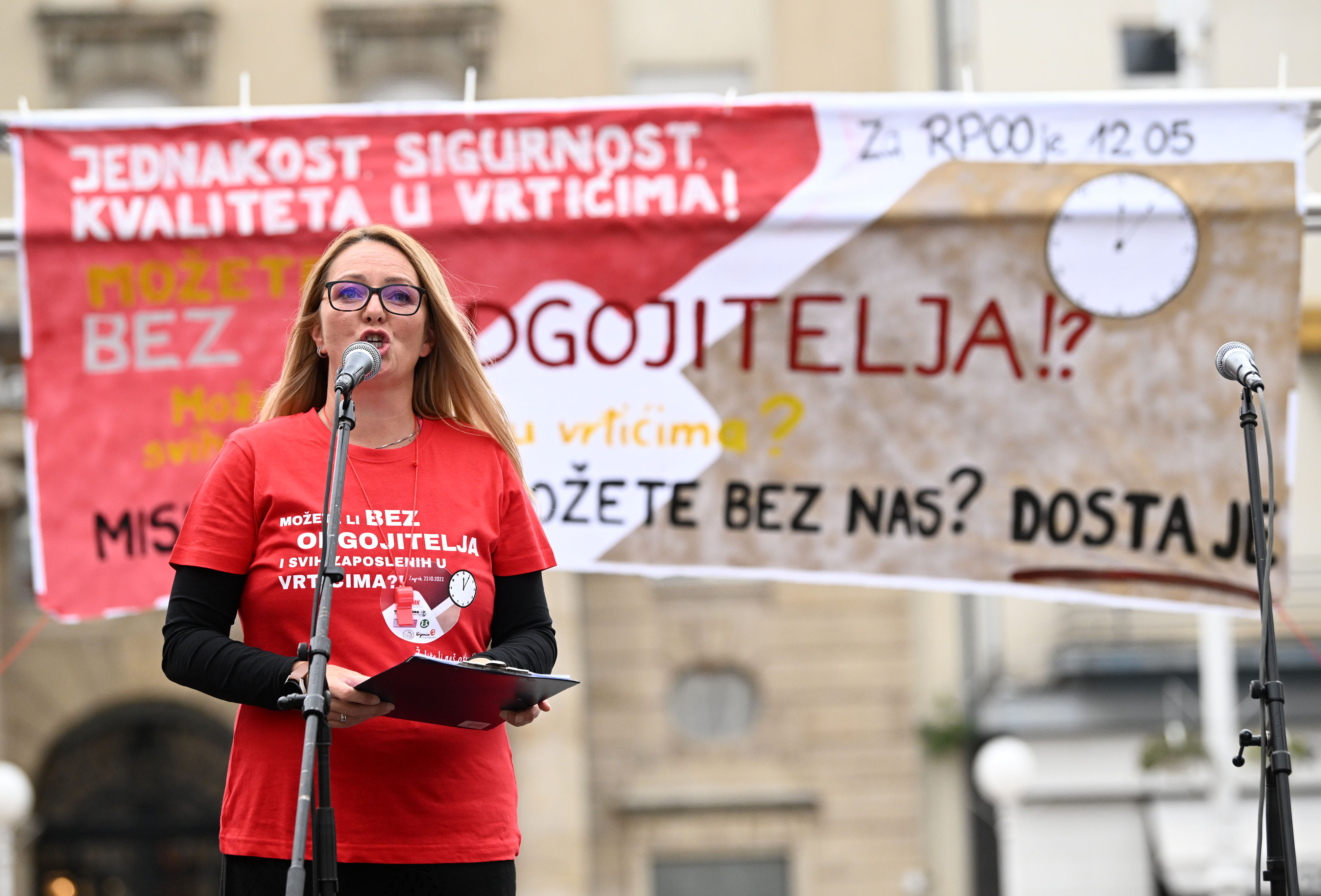 Zagreb: Prosvjed zaposlenih u dječjim vrtićima u Hrvatskoj