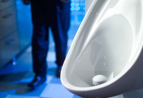 Close up of urinal