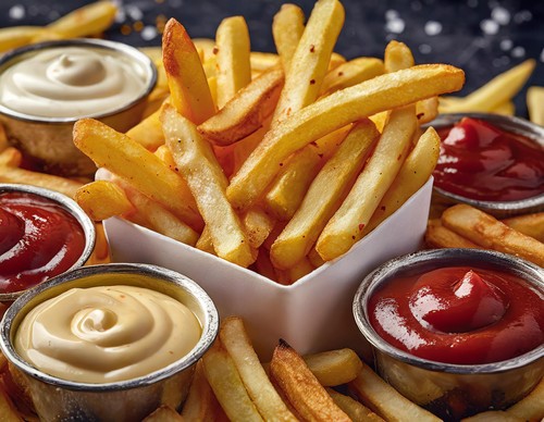 french fries background