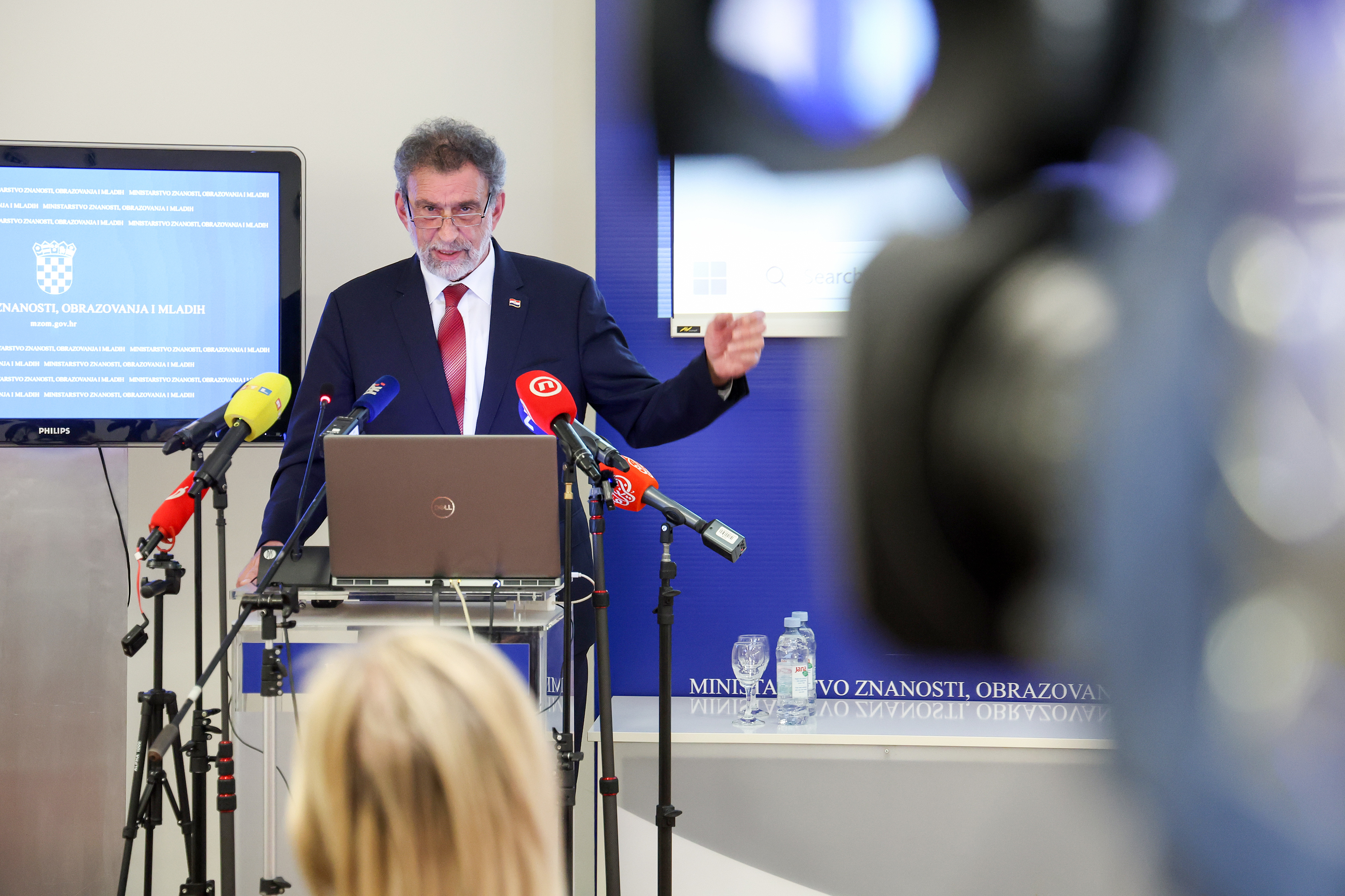 Zagreb: Konferencija za medije u Ministarstvu znanosti povodom najavljenog štrajka prosvjetara