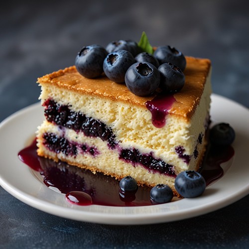 Delicious Tasty Blueberry Cake Pie