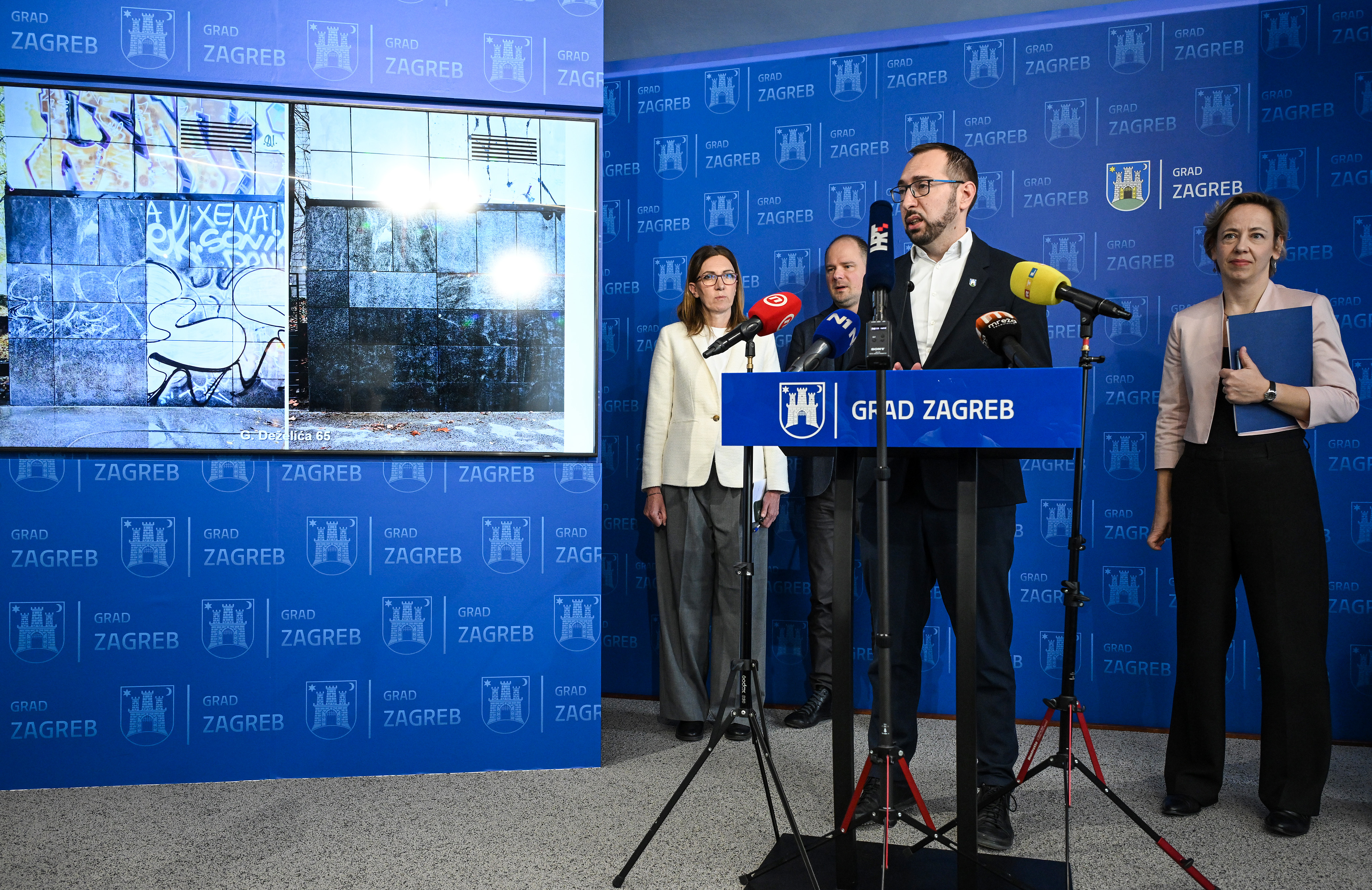 Zagreb: Tomašević i suradnici na konferenciji govorili o uklanjanju grafita s privatnih i javnih zgrada