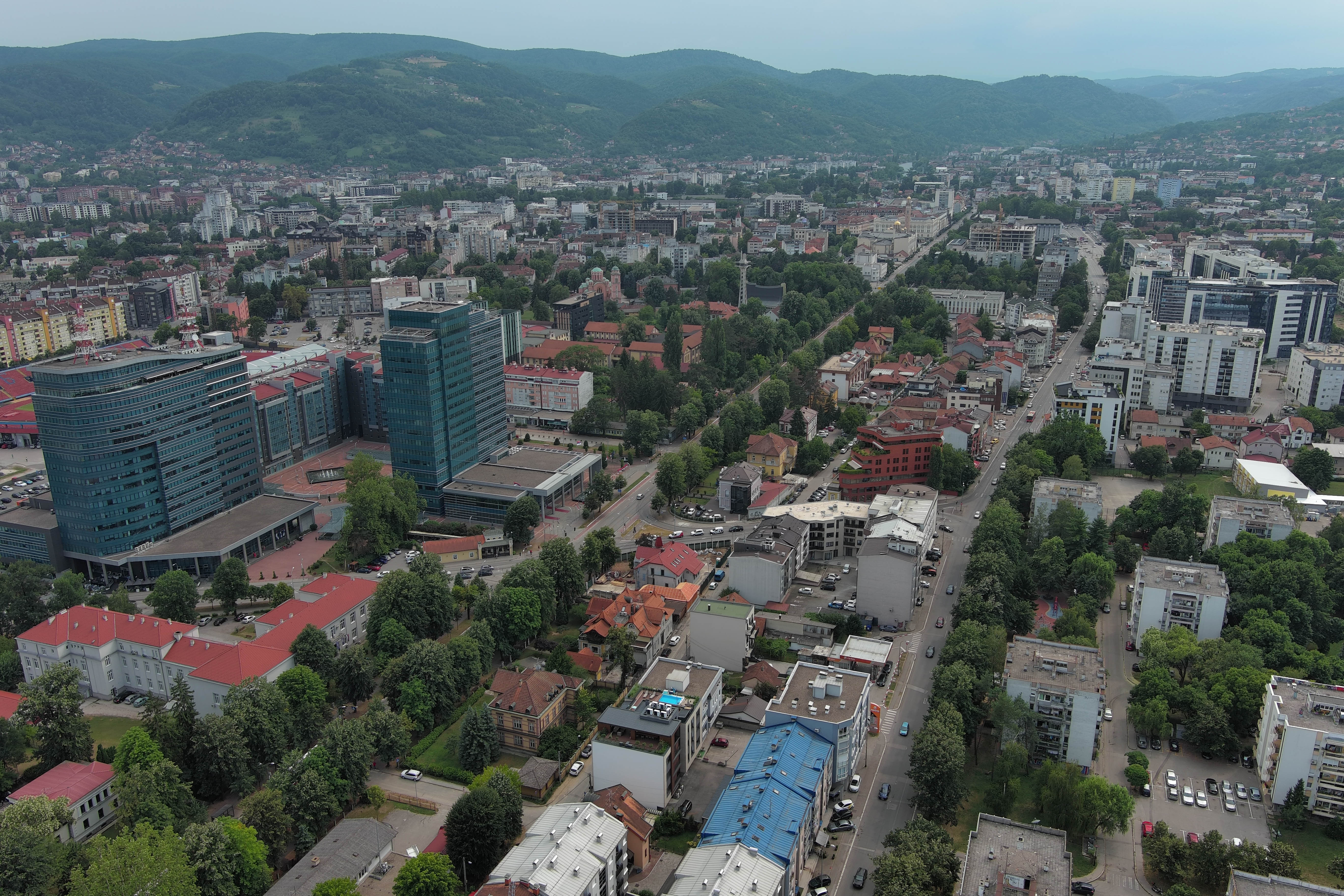 Pogled iz zraka na Banja Luku