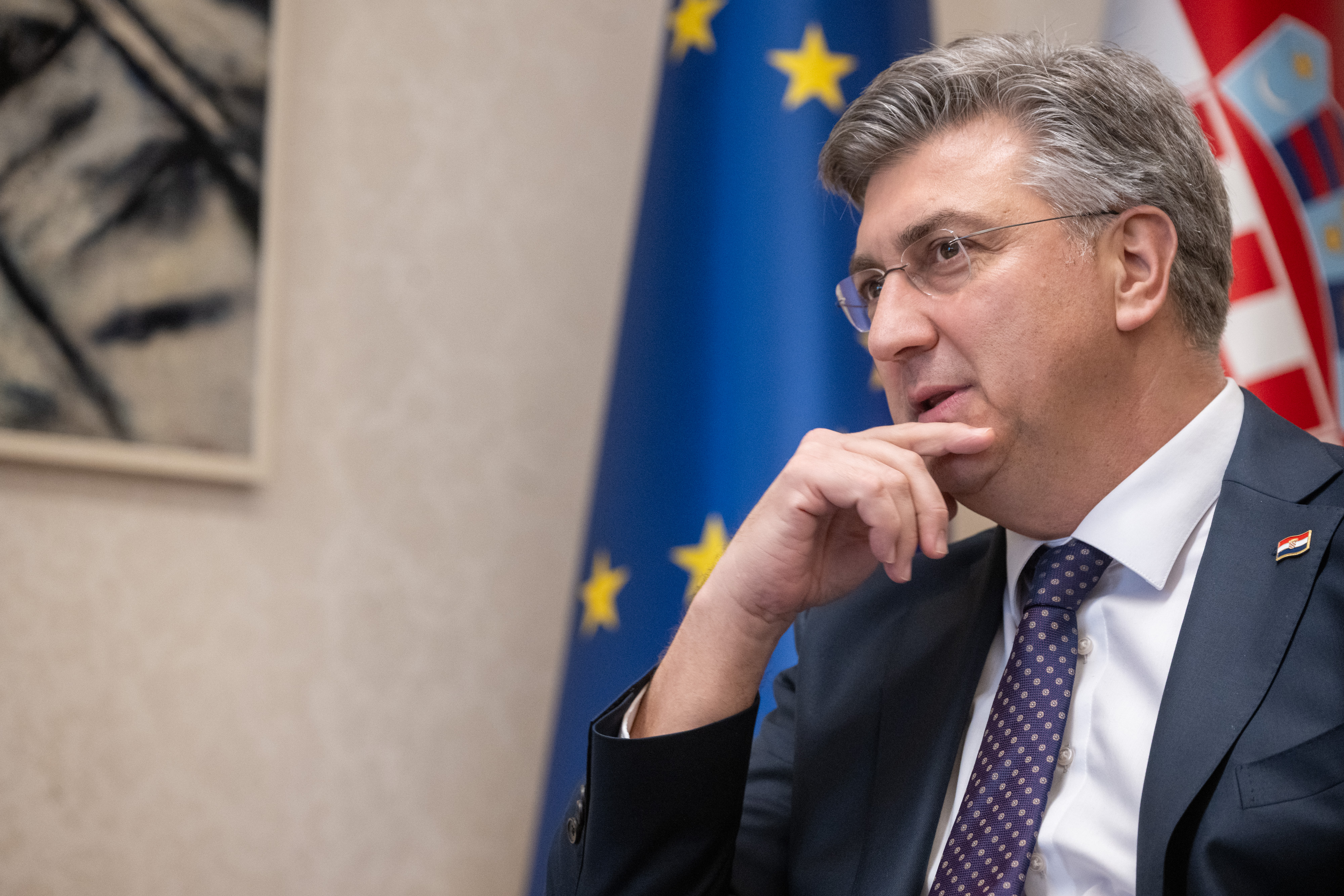 Zagreb: Andrej Plenković primio je poljskog predsjednika Andrzeja Dudu u Banskim dvorima