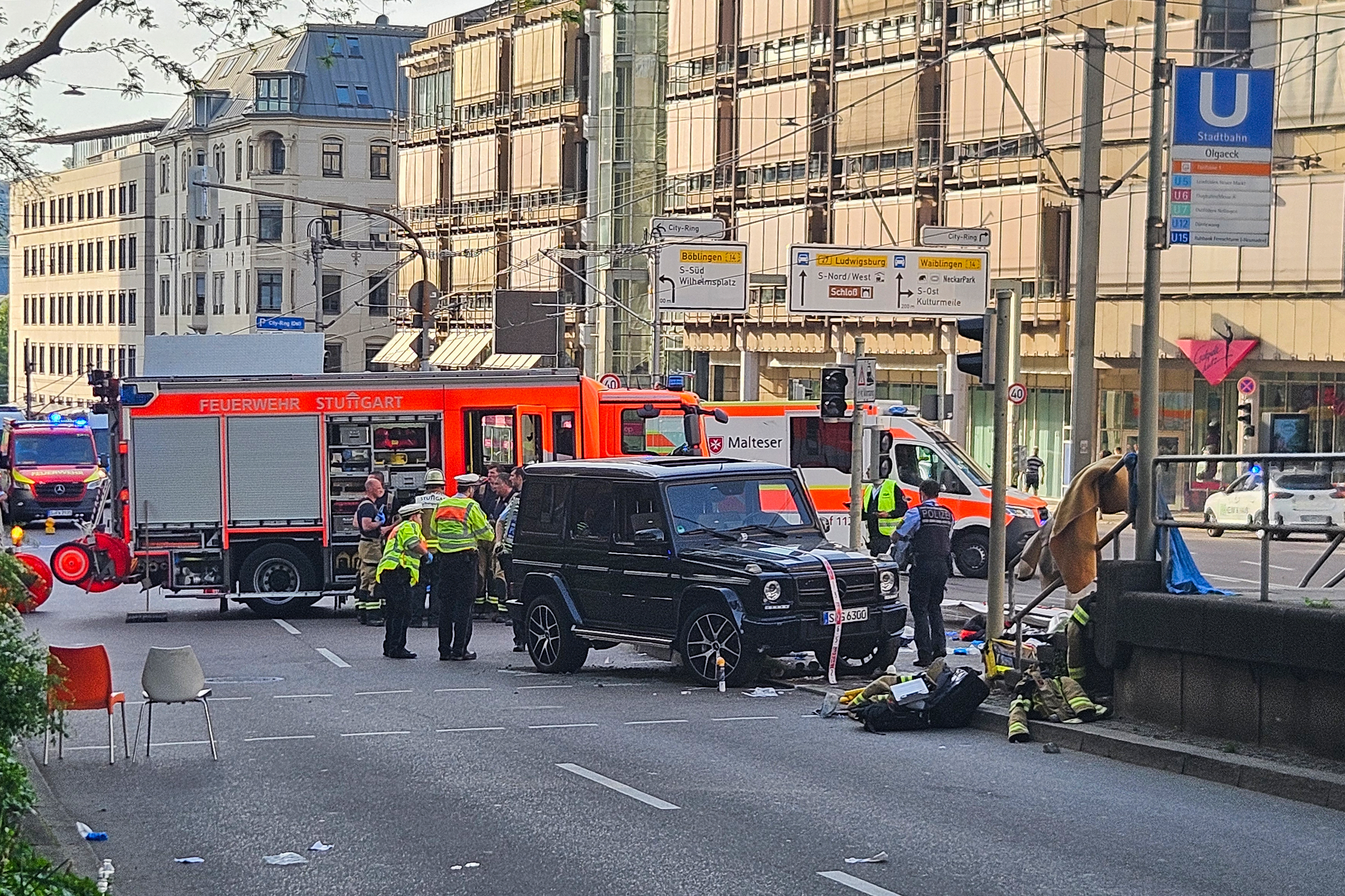 'Several injured' as car drives into crowd in Stuttgart: emergency services