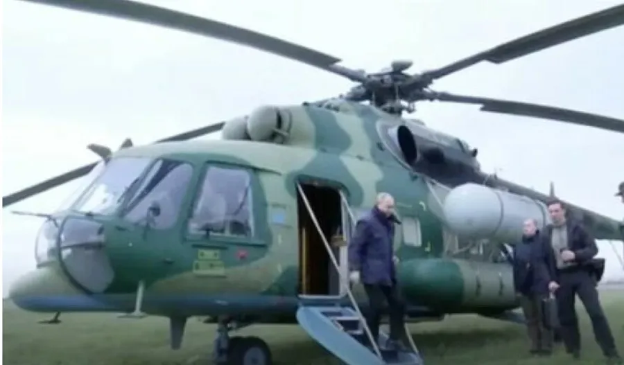 Putin u Kursku, Helikopter