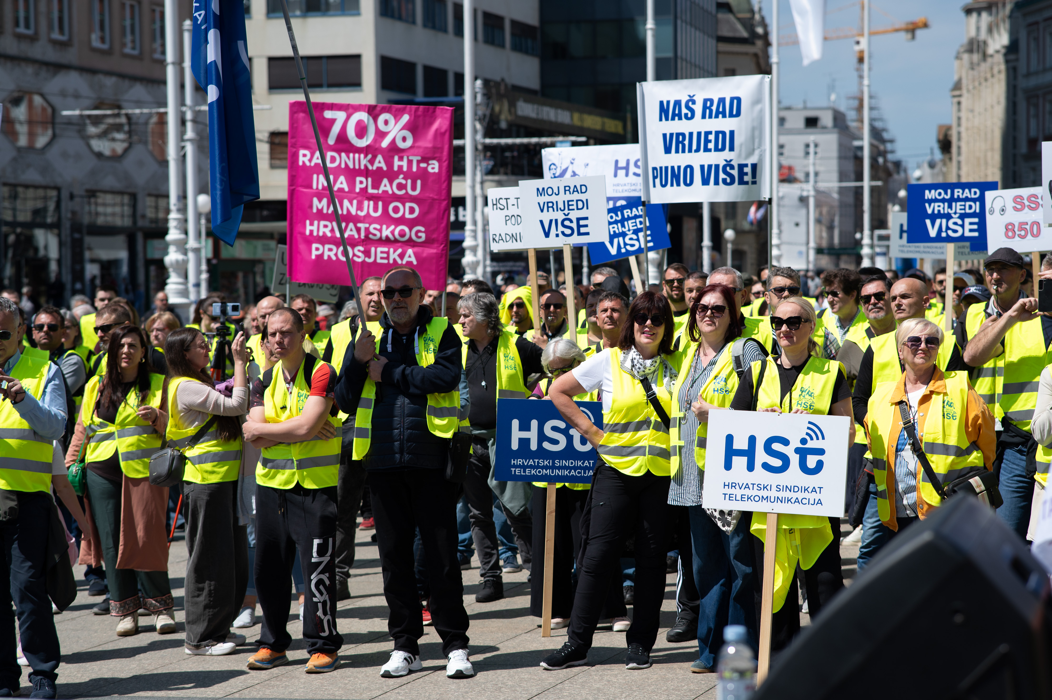 Radnici HT-a na prosvjedu