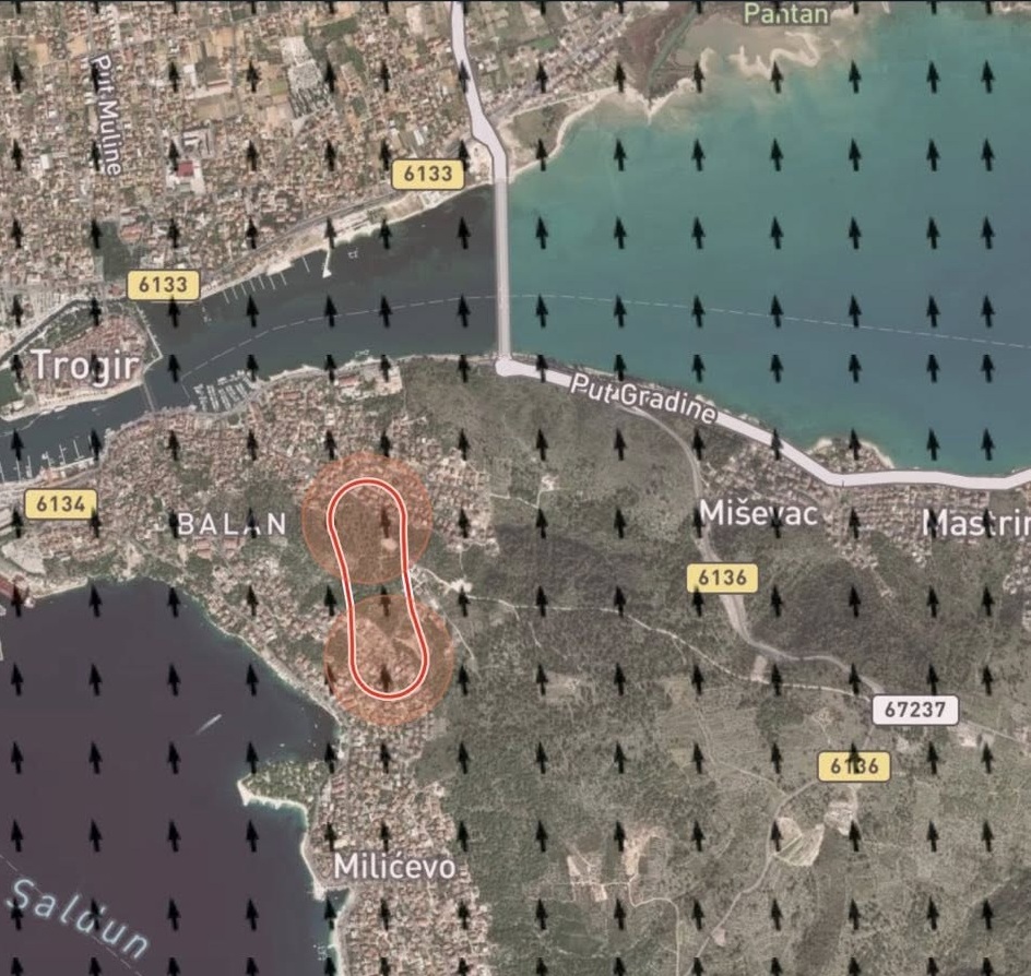 požar na čiovu, satelit