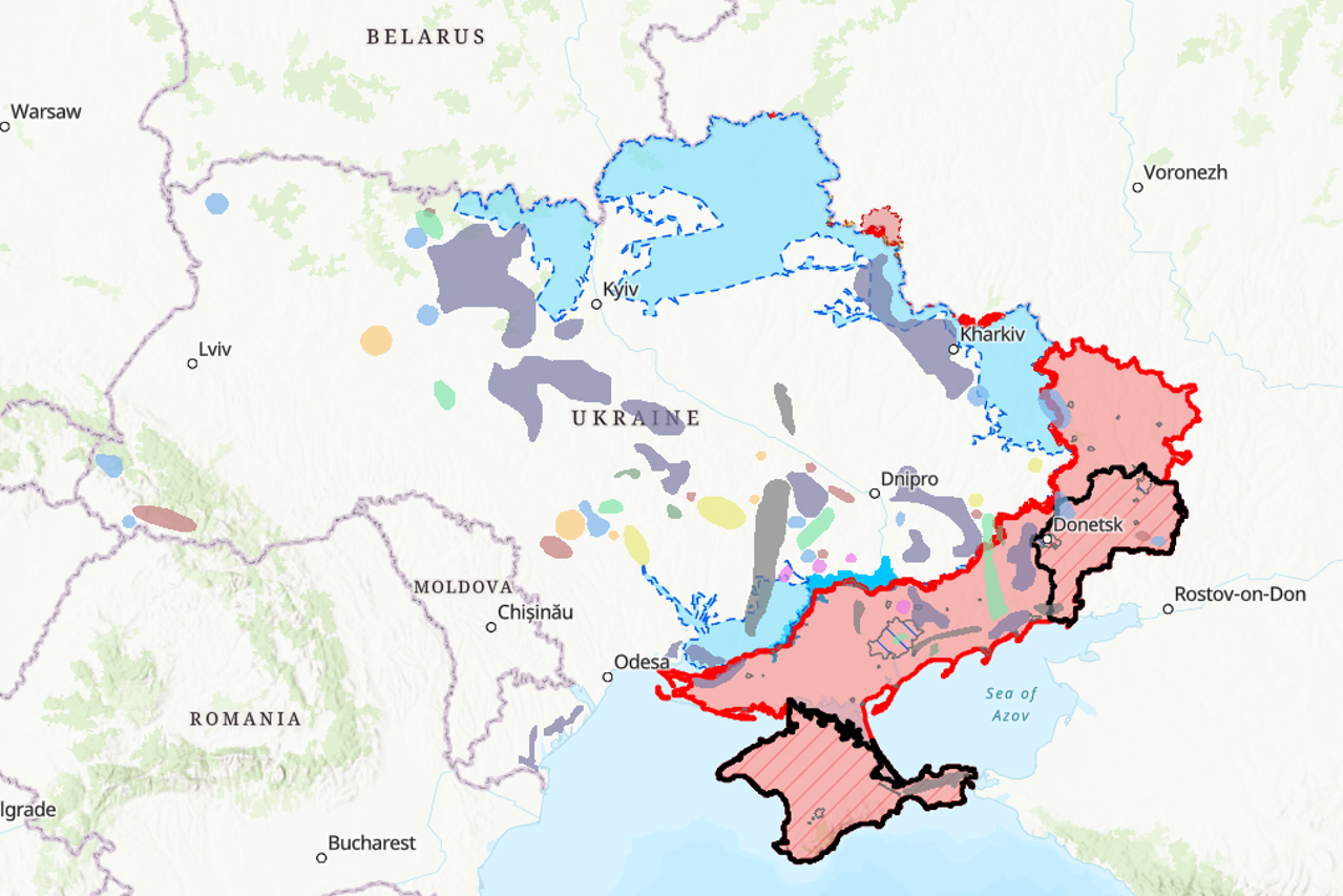 karta rusija ukrajina bojište