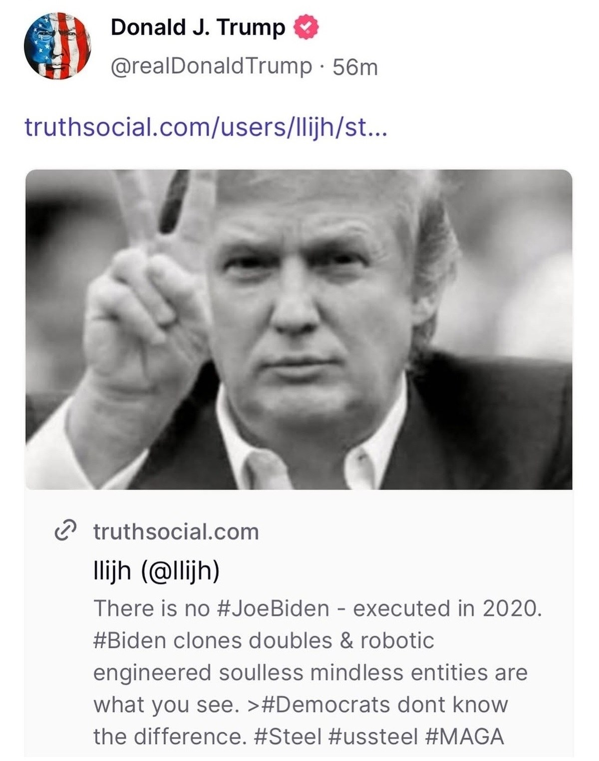 Donald Trump o mrtvom Bidenu