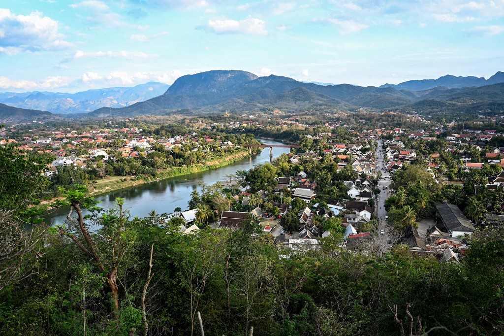 View of the Mekong river in Luang Prabang
