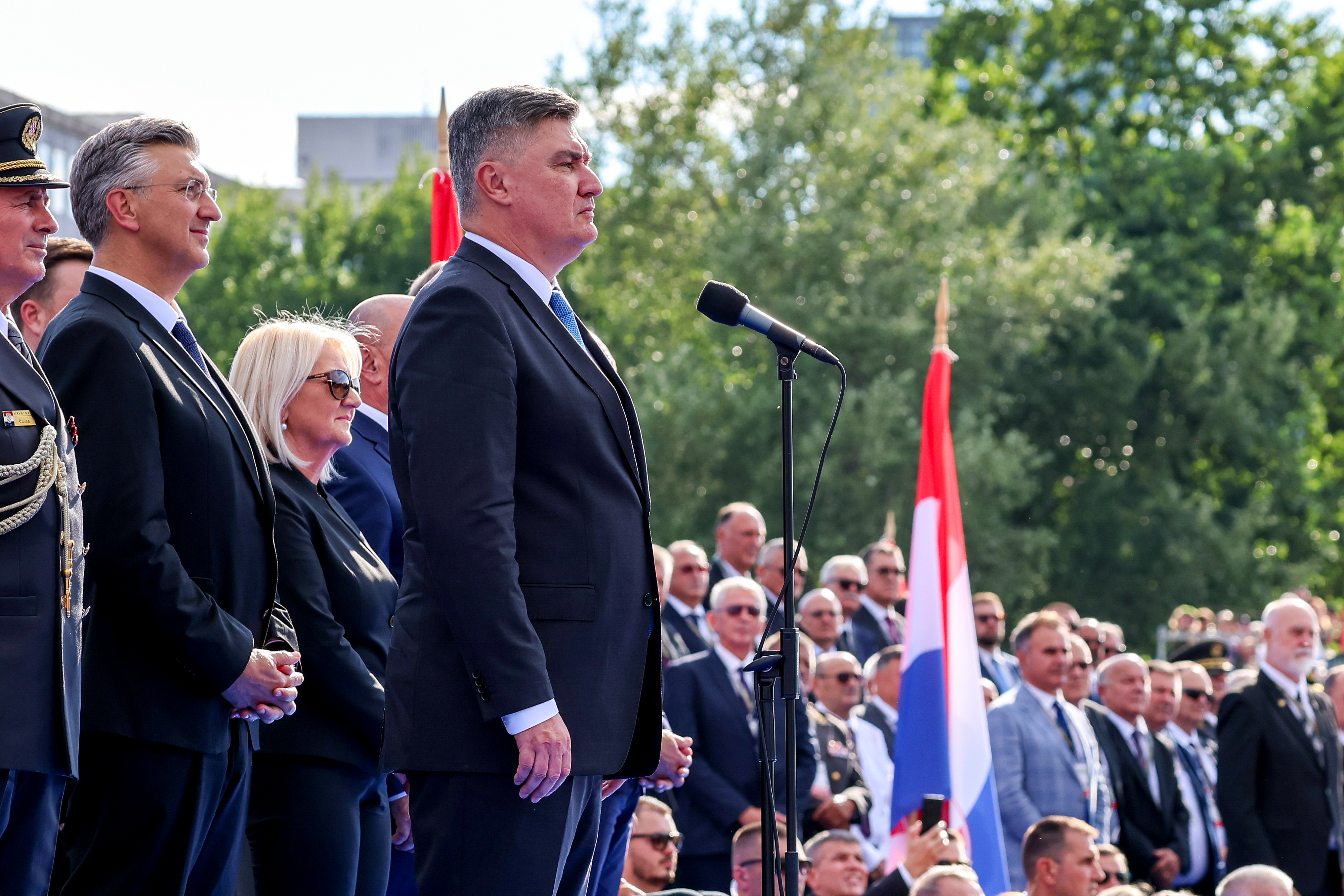 31.07.2025., Zagreb - U povodu obiljezavanja 30. obljetnice vojno-redarstvene operacije Oluja odrzan je svecani vojni mimohod. Photo: Sanjin Strukic/PIXSELL