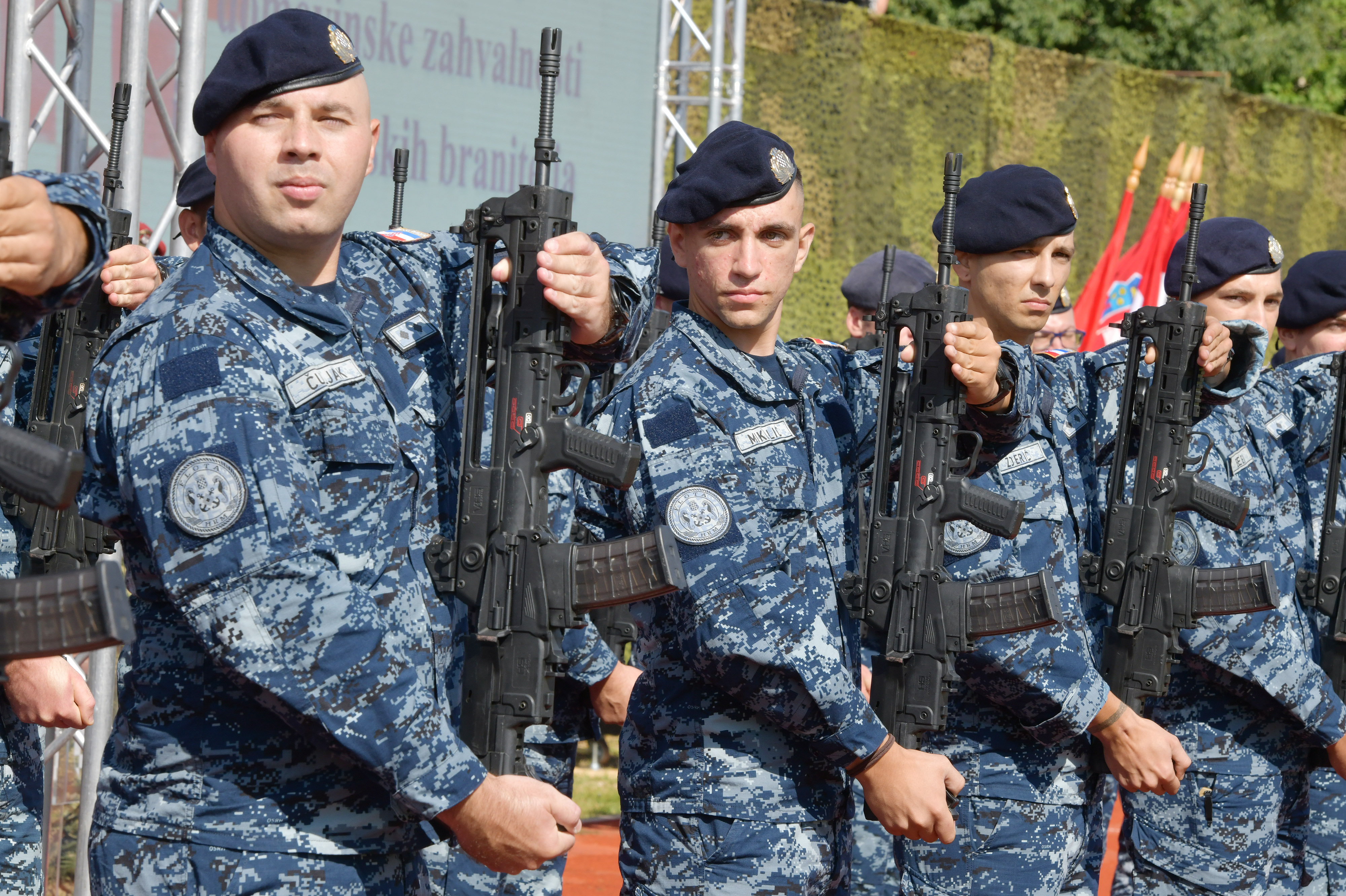 04.08.2025., Knin - Generalna proba sredisnje proslave 30.obljetnice Vojno-redarstvene akcije Oluja na stadionu Dinara.  Photo: Hrvoje Jelavic/PIXSELL