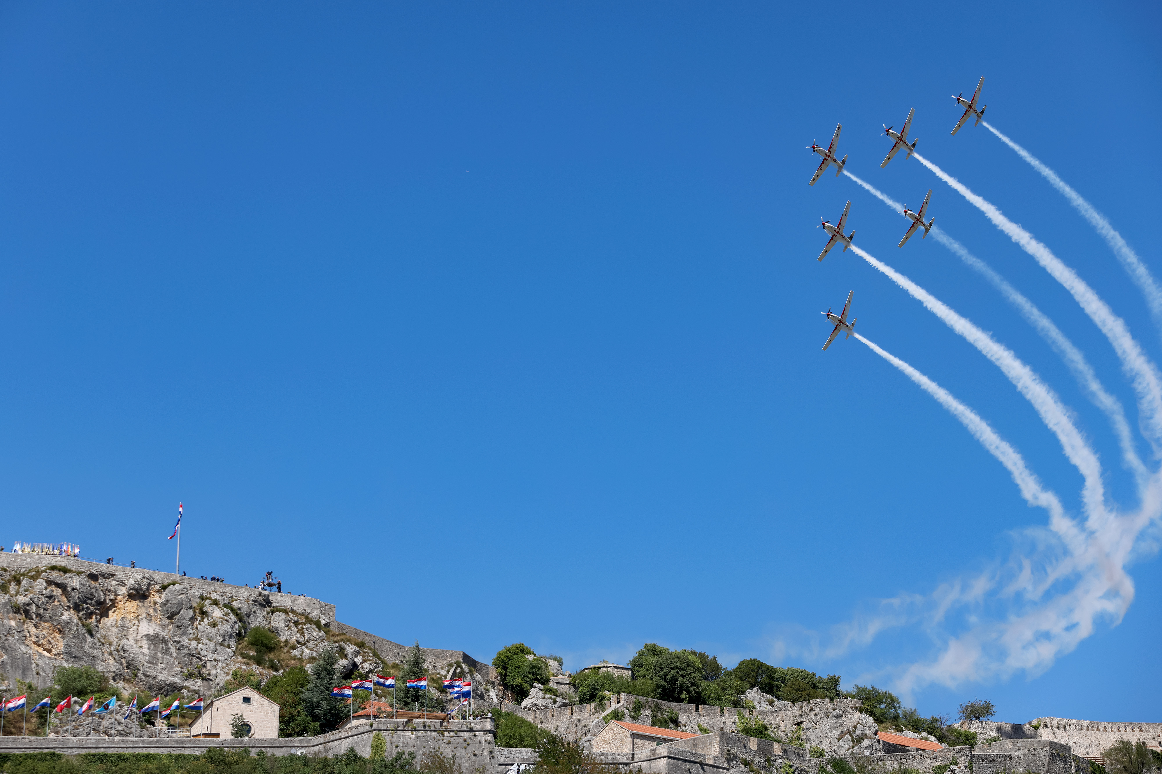 05.08.2025., Knin - Sredisnja proslava povodom 30.obljetnice Vojno-redarstvene akcije Oluja 95. Krila Oluje Photo: Sime Zelic/PIXSELL