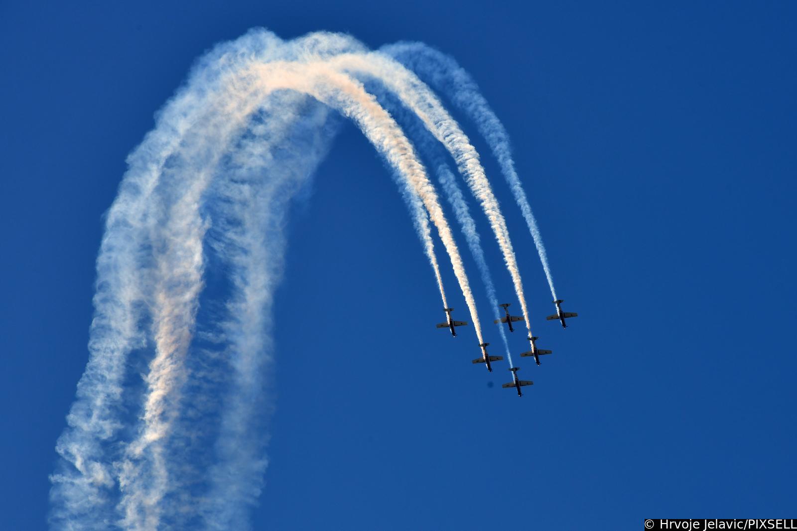 05.08.2025., Knin - Sredisnja proslava povodom 30.obljetnice Vojno-redarstvene akcije Oluja 95. Letacki spektakl Krila oluje Photo: Hrvoje Jelavic/PIXSELL