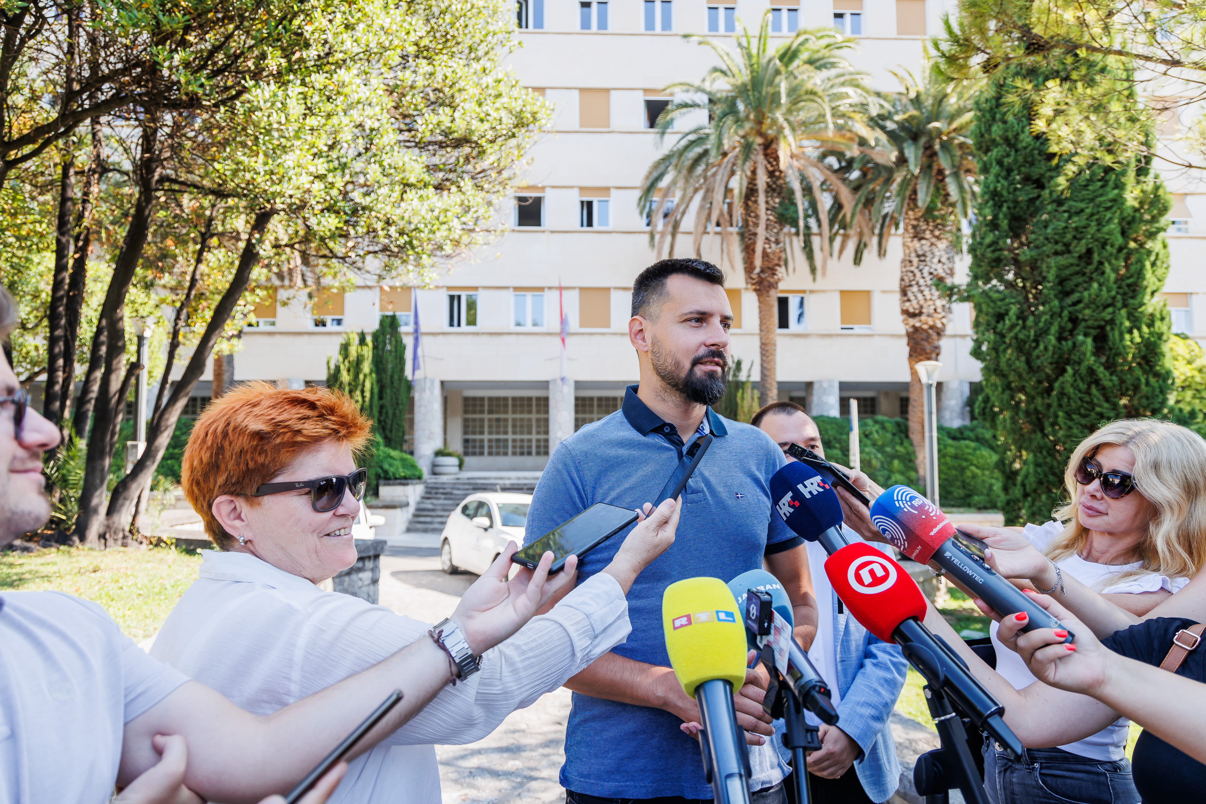 08.08.2025., Split - konferencija stranke Centar, Igora Skoke i Bojana Ivosevica o brodu sa azbestom. Photo: Zvonimir Barisin/PIXSELL