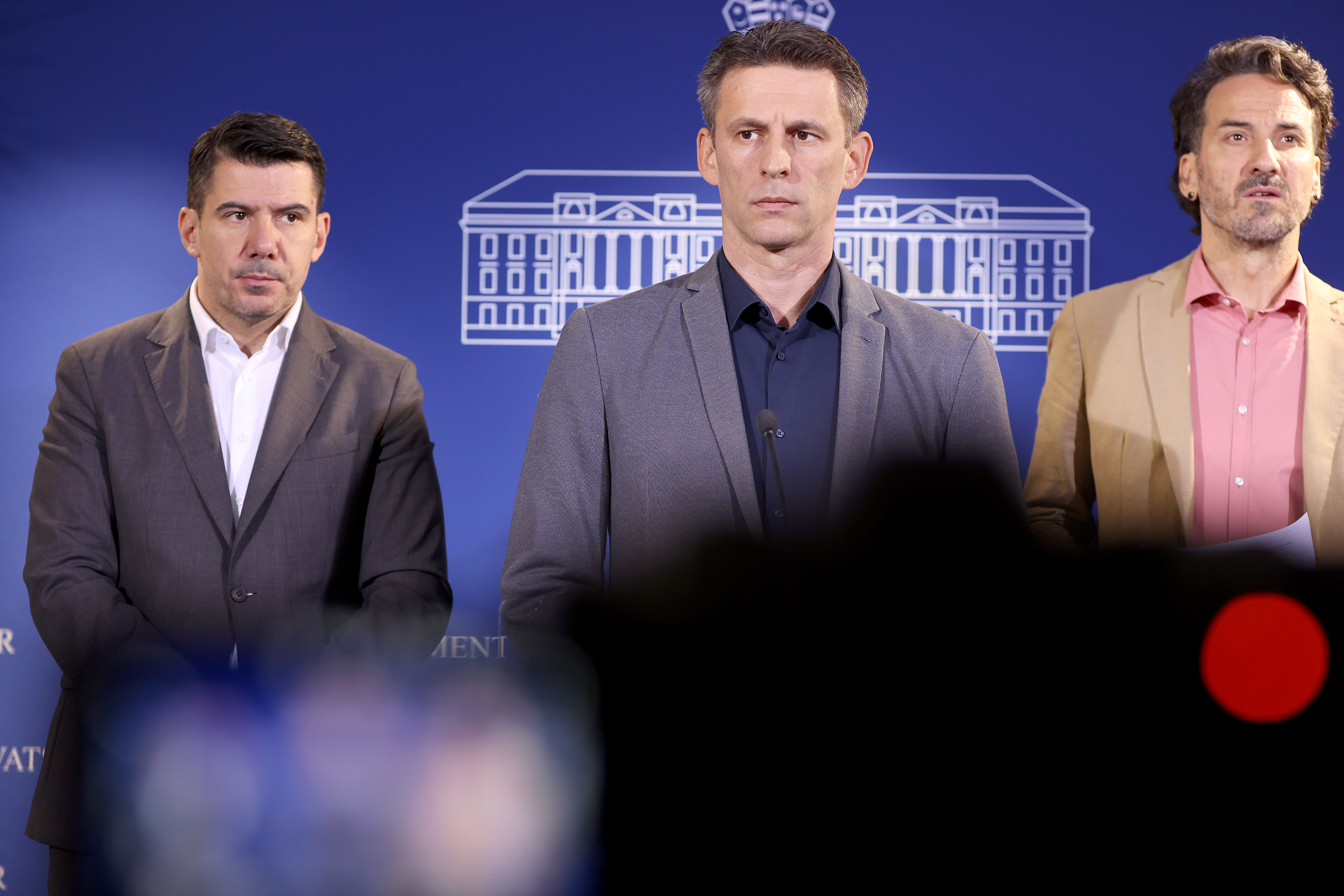 11.10.2024., Zagreb - Na konferenciji na medije odrzanoj u Saboru o slucaju Jadrolinija govorili su zastupnici Mosta Photo: Patrik Macek/PIXSELL