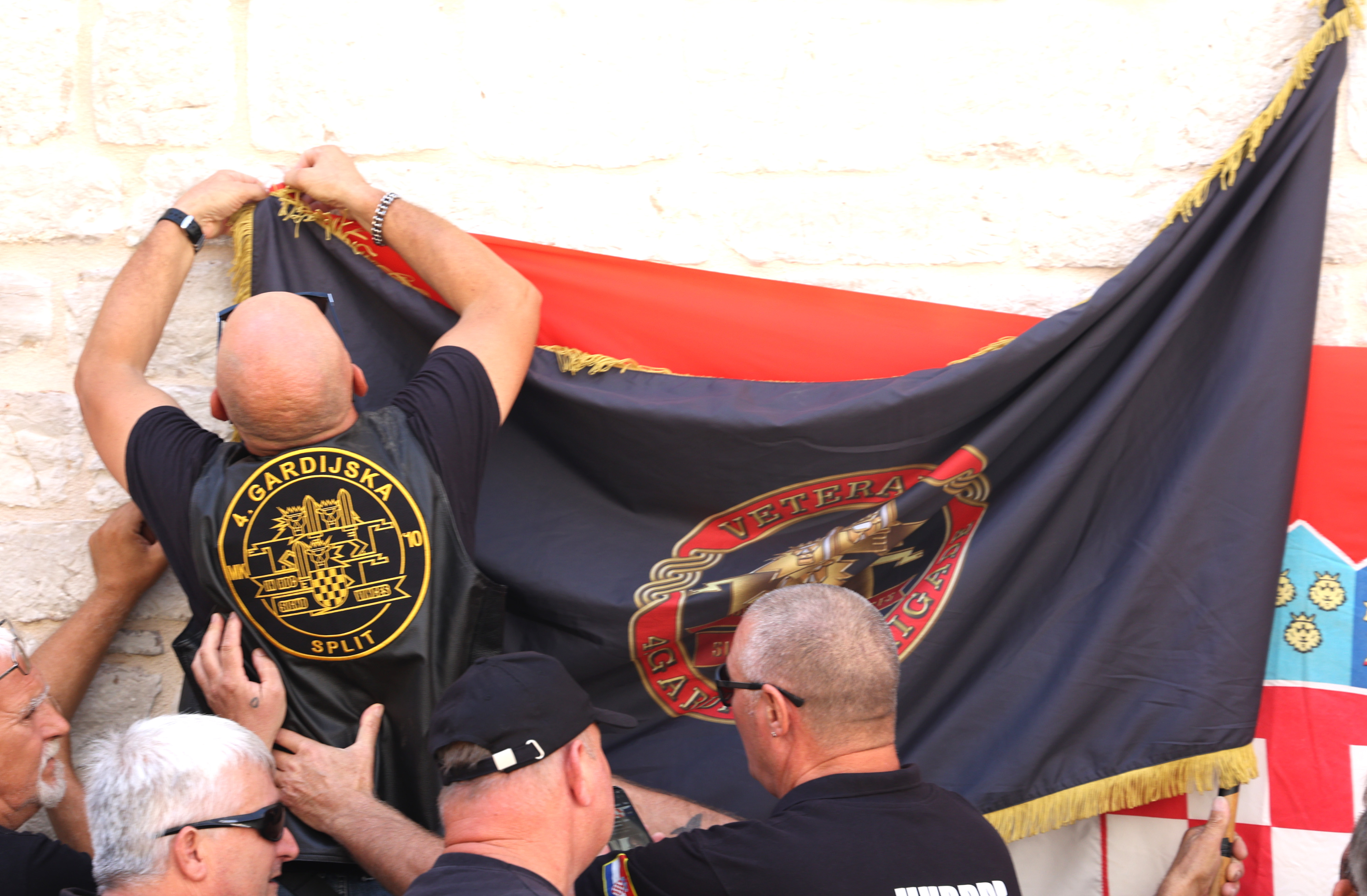 27.08.2025., Sibenik --, Koordinacija braniteljskih udruga proisteklih iz Domovinskog rata grada Sibenika i Sibensko-Kninske zupanije odrzala je konferenciju za medije.