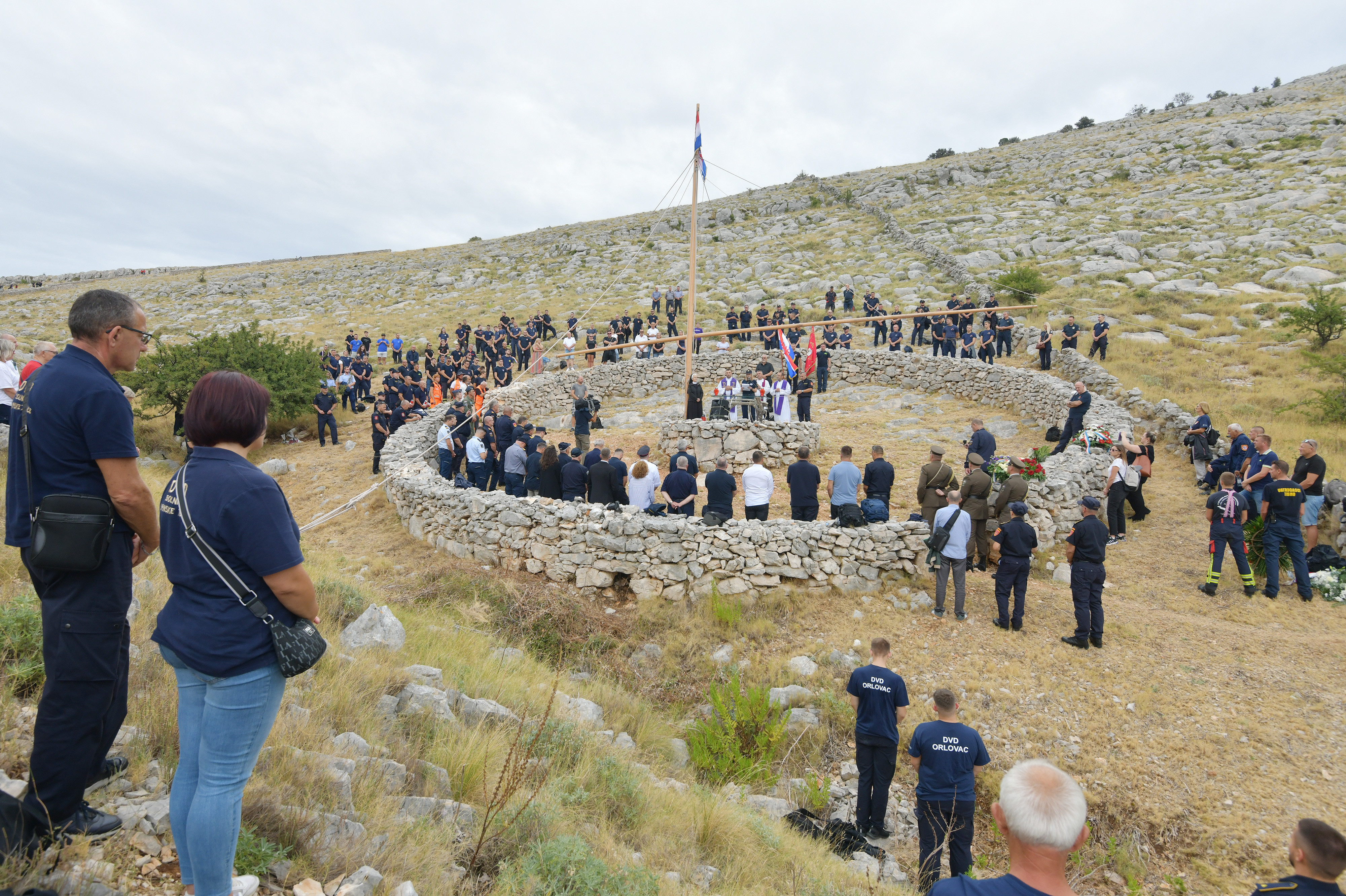 30.08.2025., Kornat - 18.Obljetnica kornatske tragedije, u kojoj je 30. kolovoza 2007. godine stradalo 12 vatrogasaca iz Sibenika, Vodica i Tisnog. Photo: Hrvoje Jelavic/PIXSELL
