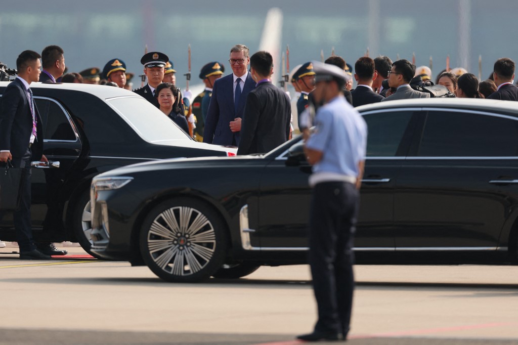 peking, dolazak uzvanika na vojnu paradu