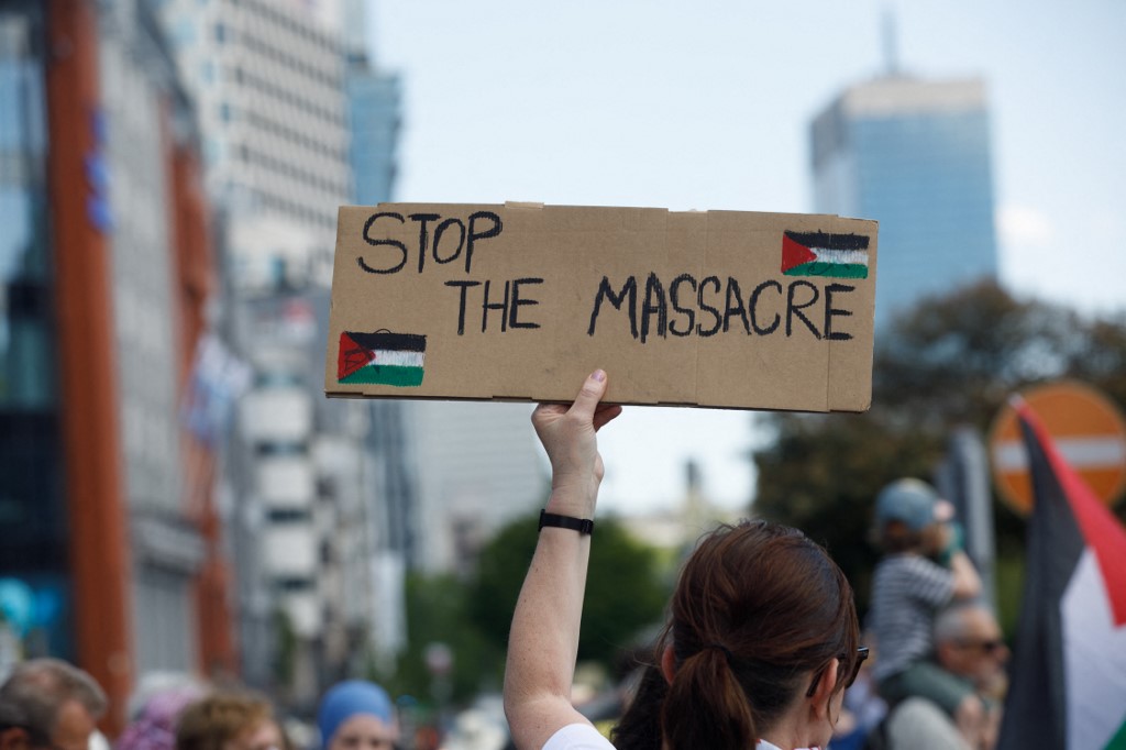 prosvjed za palestinu u bruxellesu