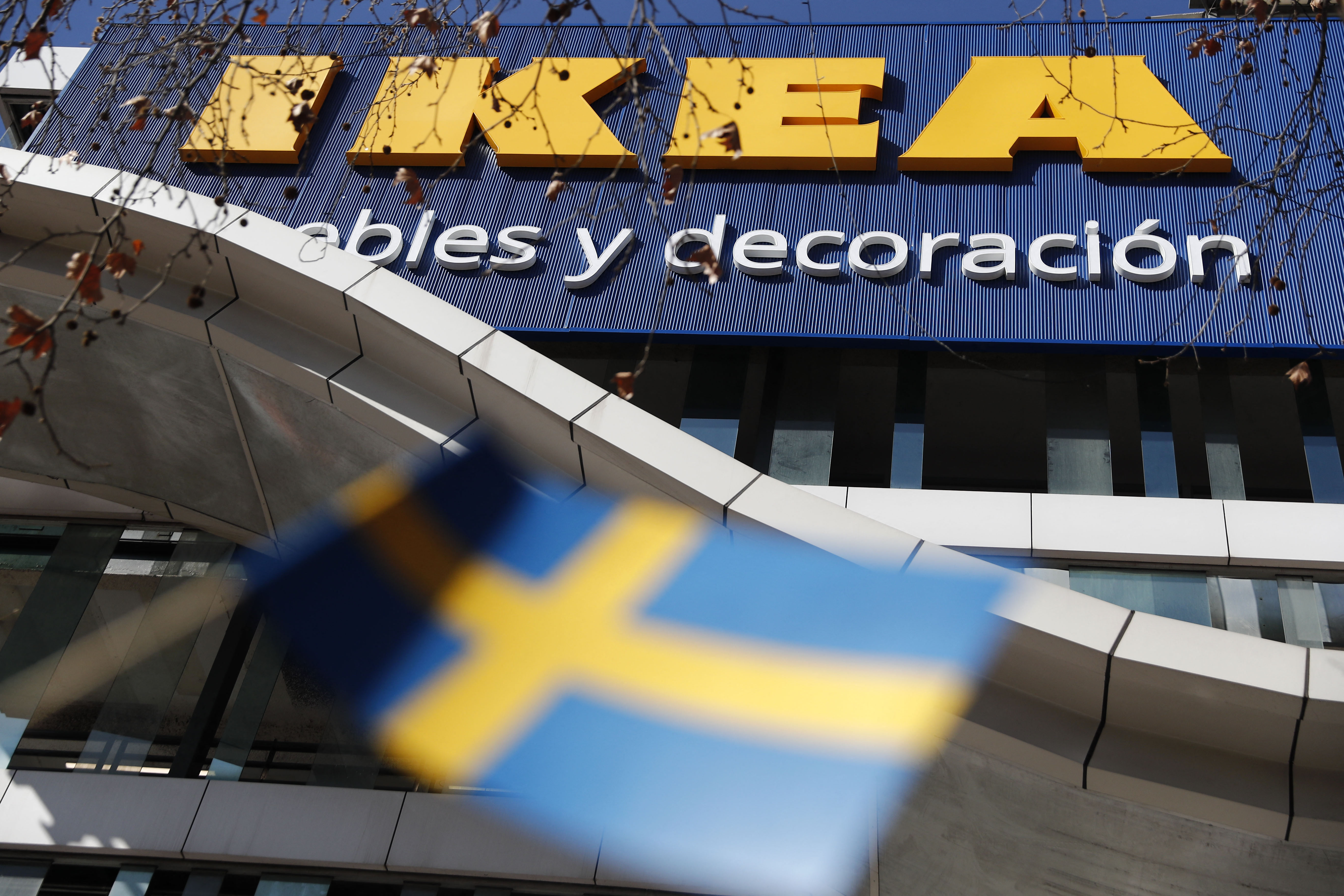 View of the newly inaugurated IKEA store in Santiago