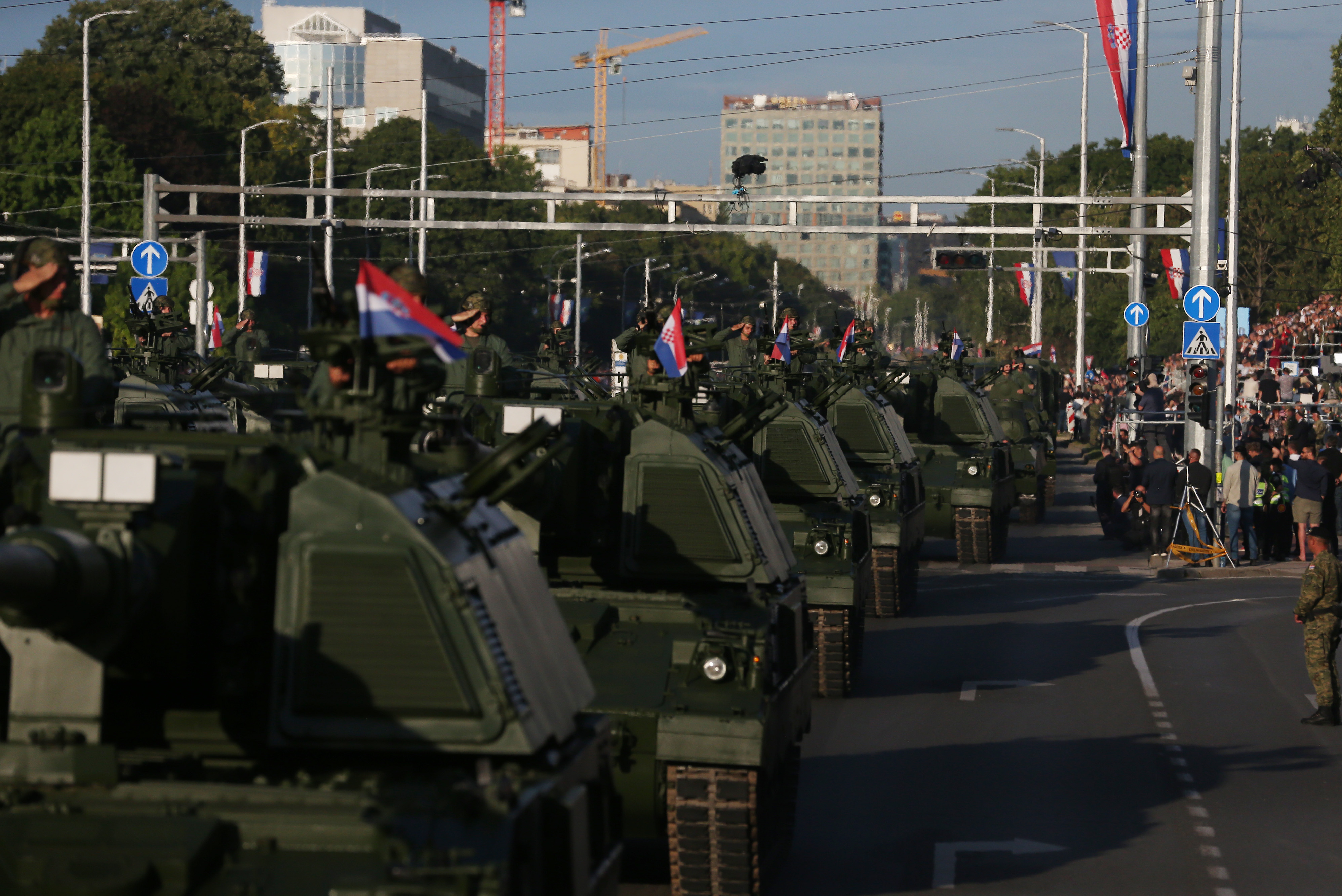 31.07.2025., Zagreb - U povodu obiljezavanja 30. obljetnice vojno-redarstvene operacije Oluja odrzan je svecani vojni mimohod. Photo: Zeljko Lukunic/PIXSELL
