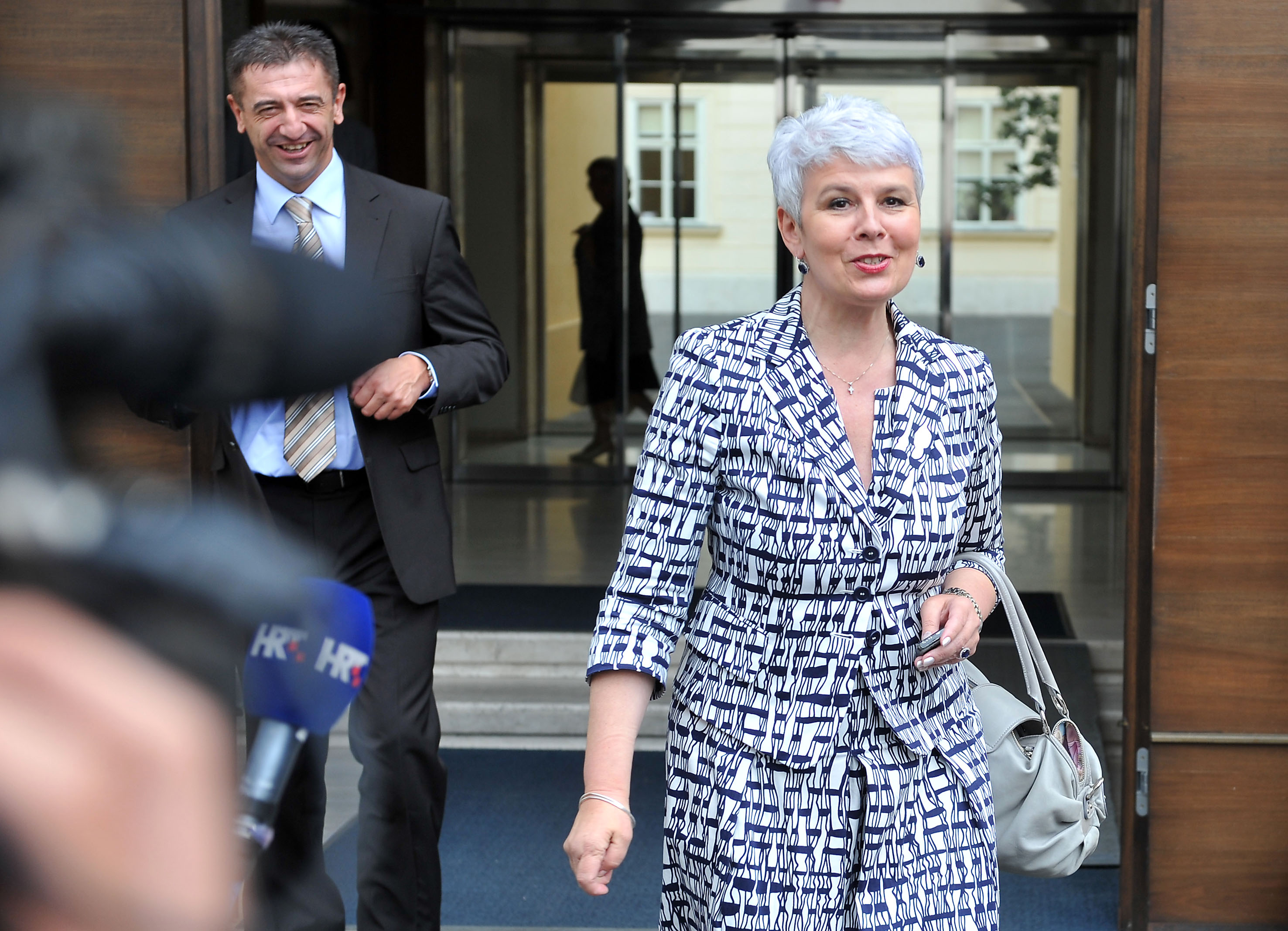 01.07.2009., Zagreb - Jadranka Kosor, moguca buduca premijerka i predsjednica HDZ-a, ispred Vlade. r"nPhoto: Marko Lukunic/Vecernji list