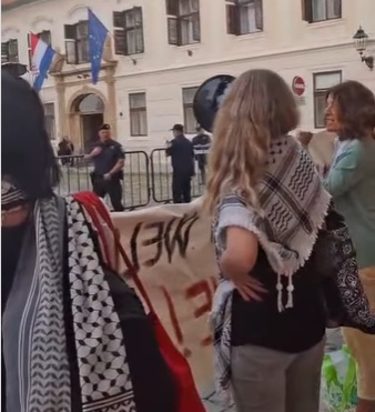 prosvjed protiv posjeta izraelskog ministra zagrebu