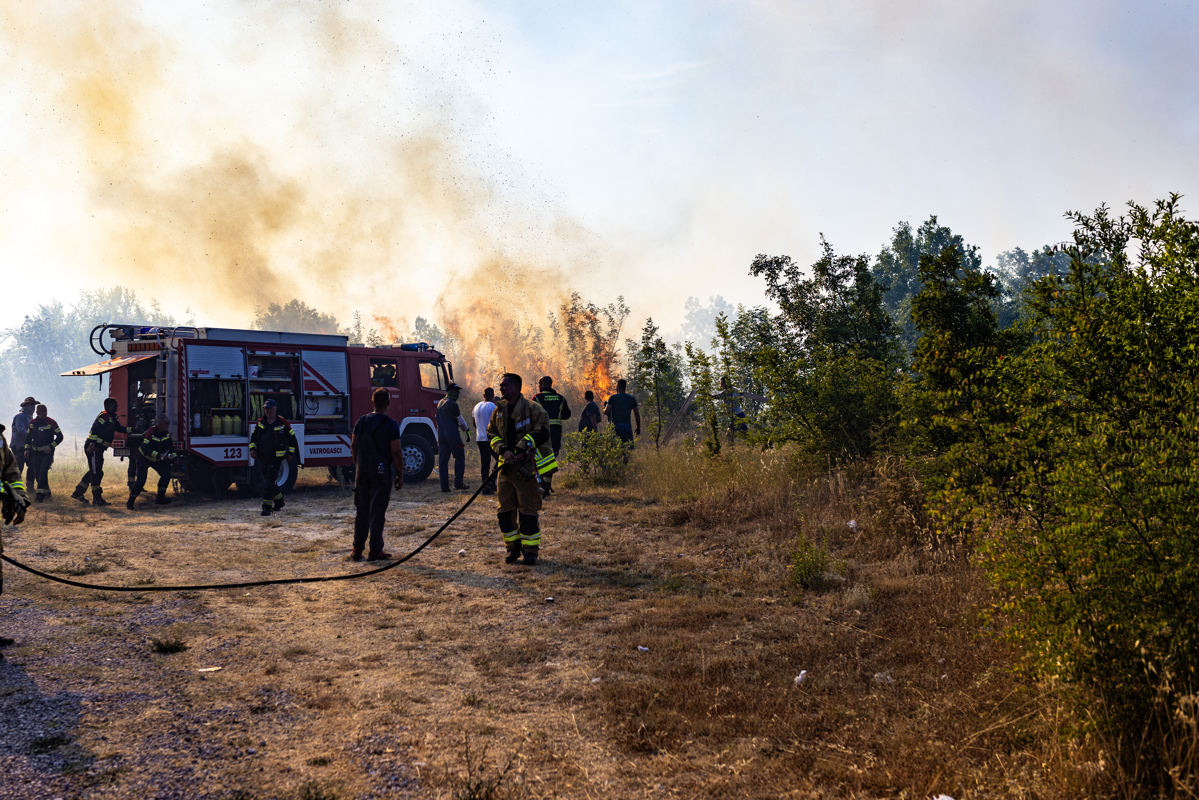 vatrogasci, požar
