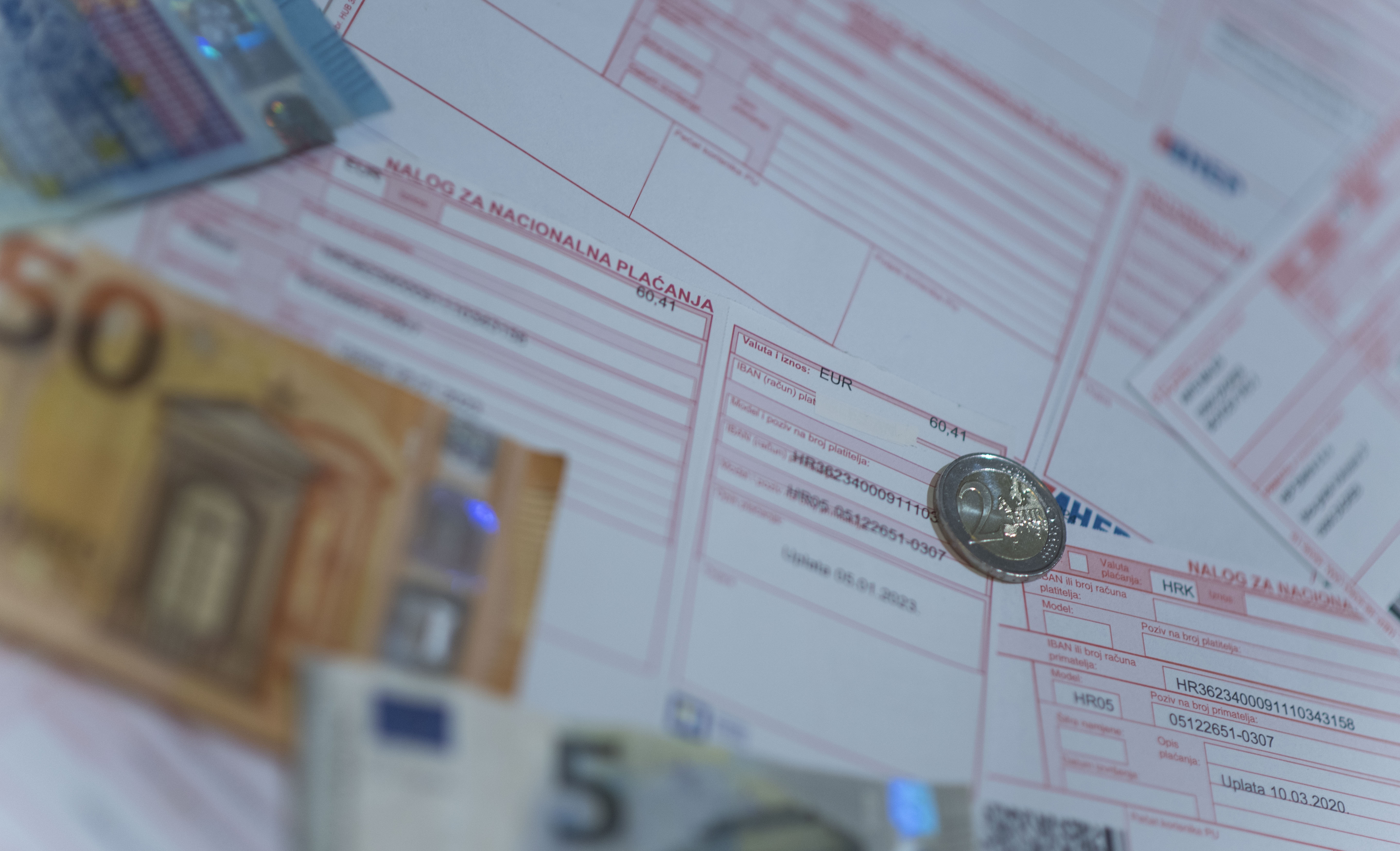 5.1.2023., Zagreb - Cijena racuna za plin iskazana u eurima. Photo: Neva Zganec/PIXSELL