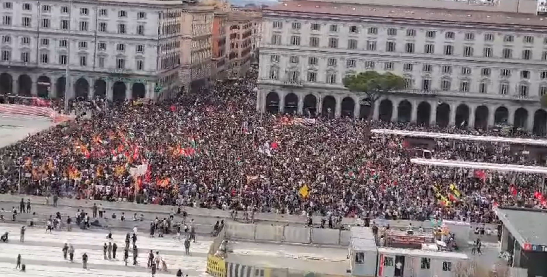 screenshot, italija gaza prosvjed