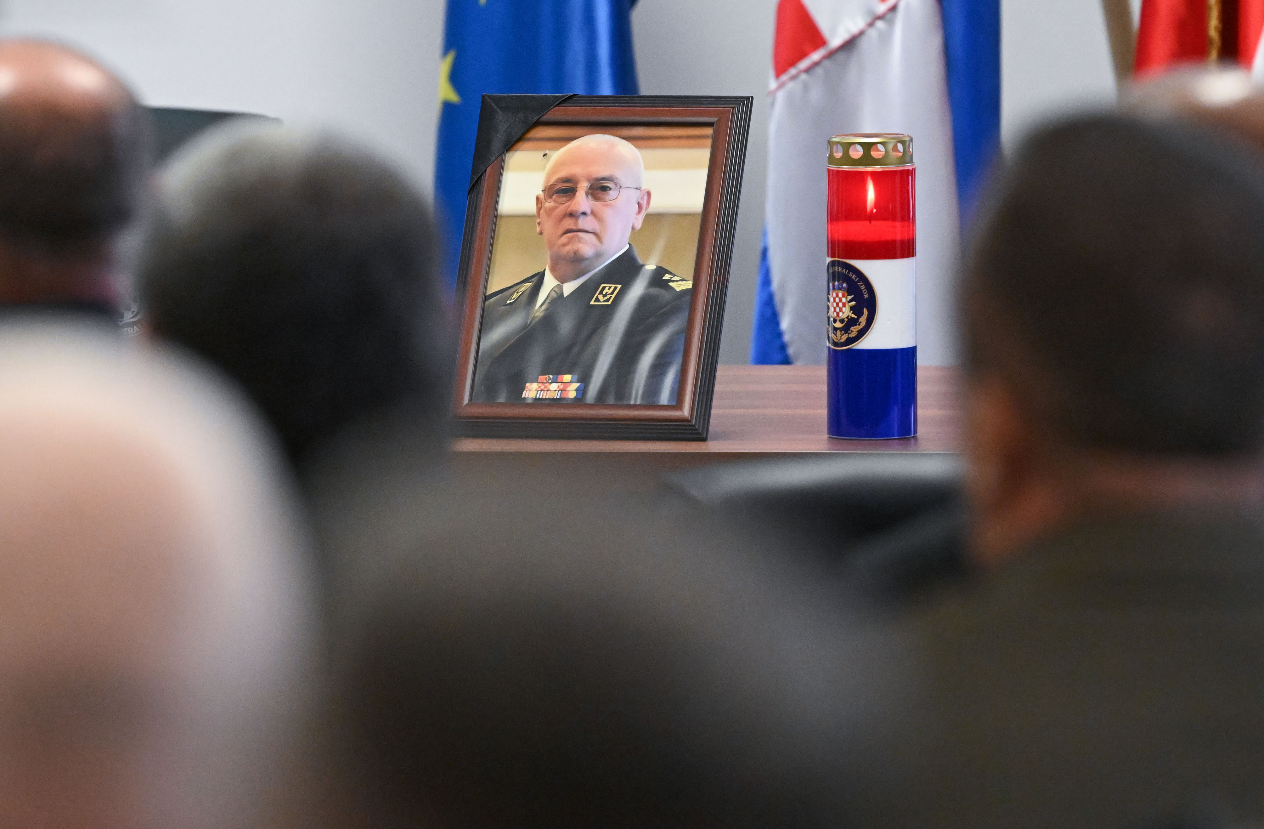 25.09.2025., Zagreb - U organizaciji  Hrvatskog generalskog zbora odrzala se komemoracija za generala Ante Rosu, jednog od clanova Inicijativnog odbora te osnivaca Hrvatskog generalskog zbora.  Photo: Marko Lukunic/PIXSELL