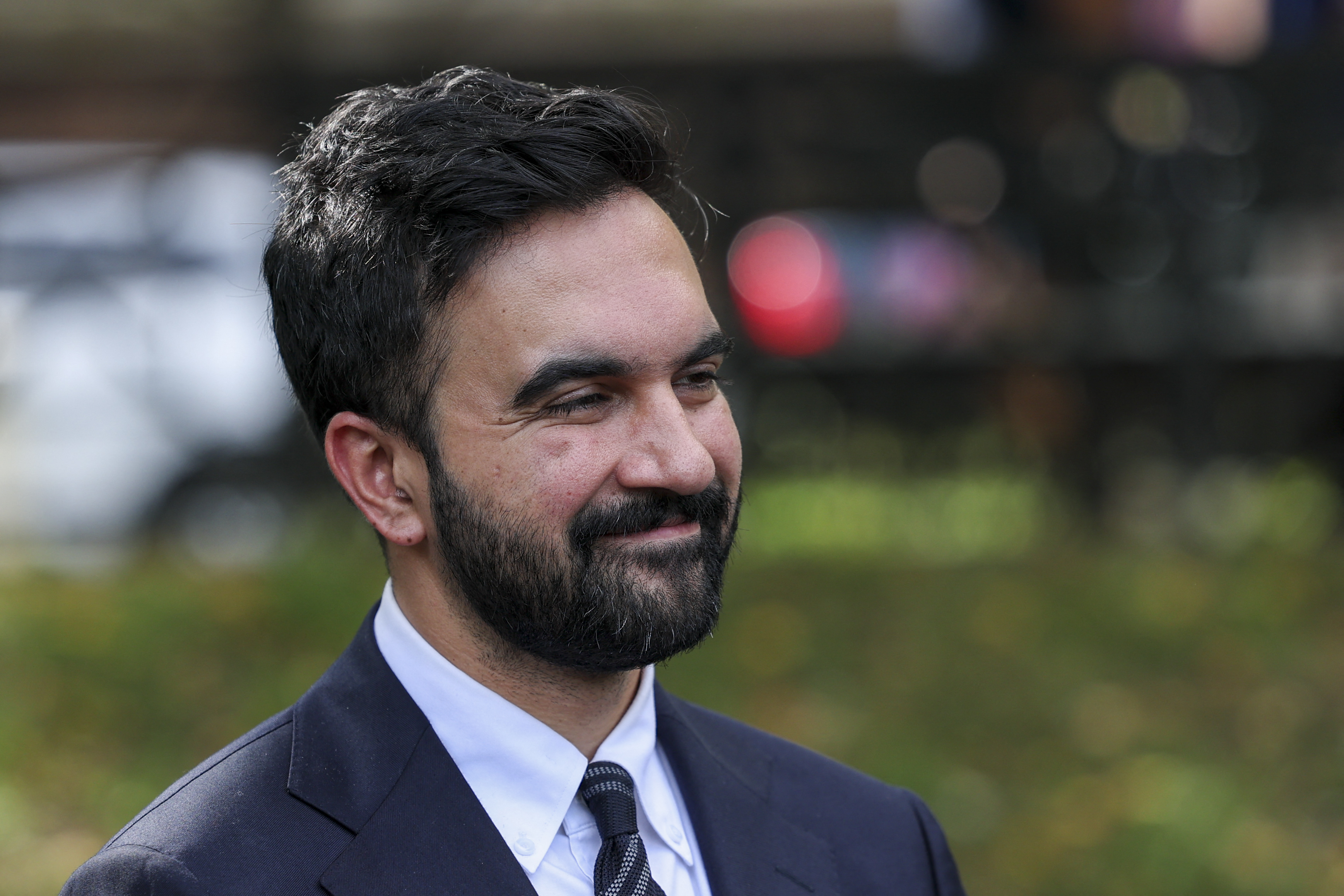 New York City Democratic mayoral candidate Zohran Mamdani attends a news conference in New York City on September 26, 2025.
