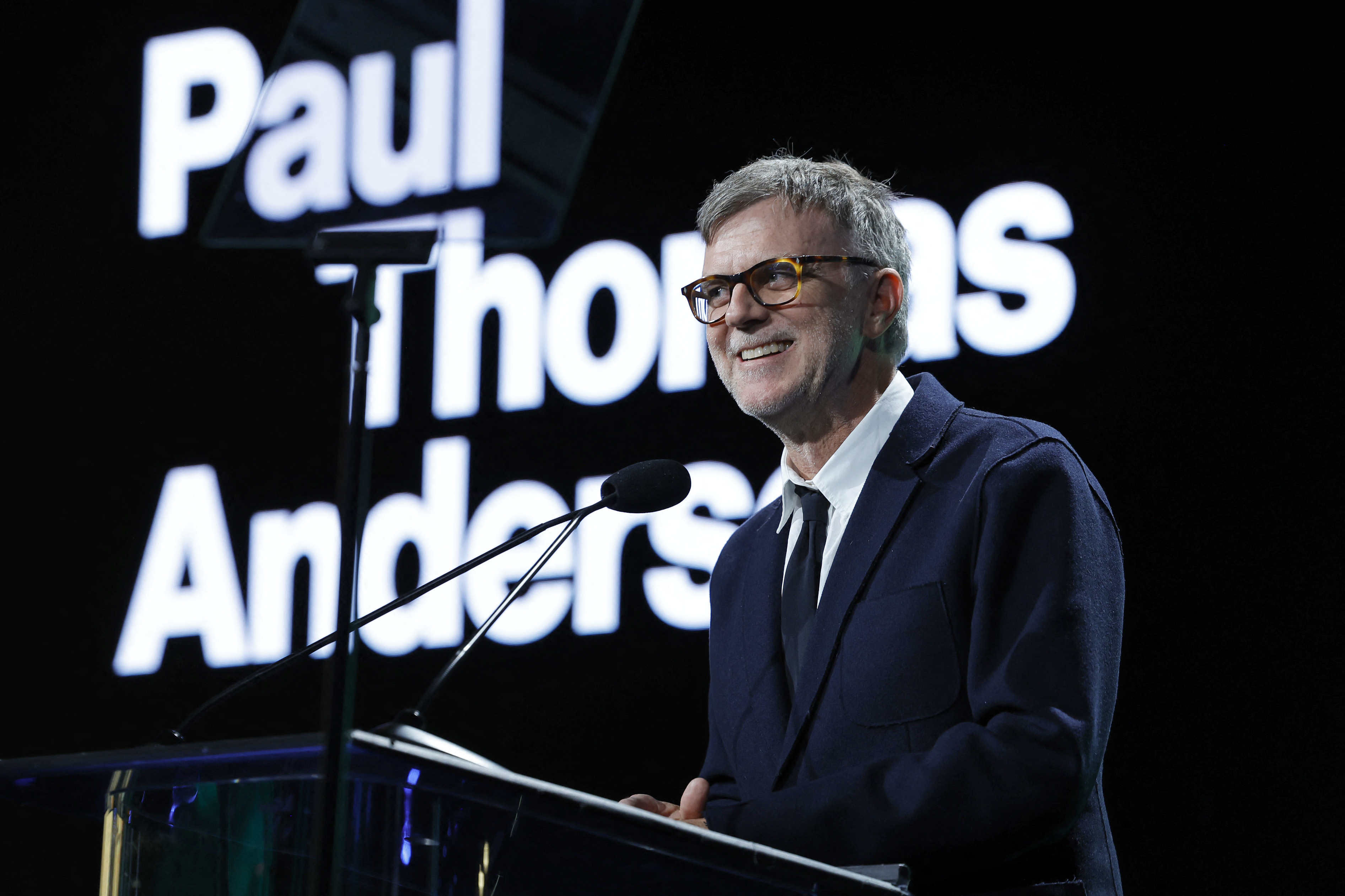 Paul Thomas Anderson speaks onstage during 2023 Pioneer Of The Year: A Celebration of Erik Lomis presented by Amazon and MGM Studios