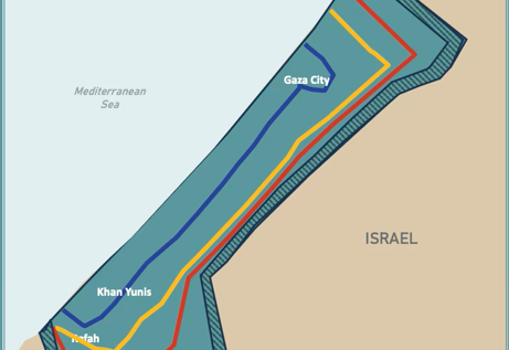 Mapa povlačenja IDF-a iz Gaze