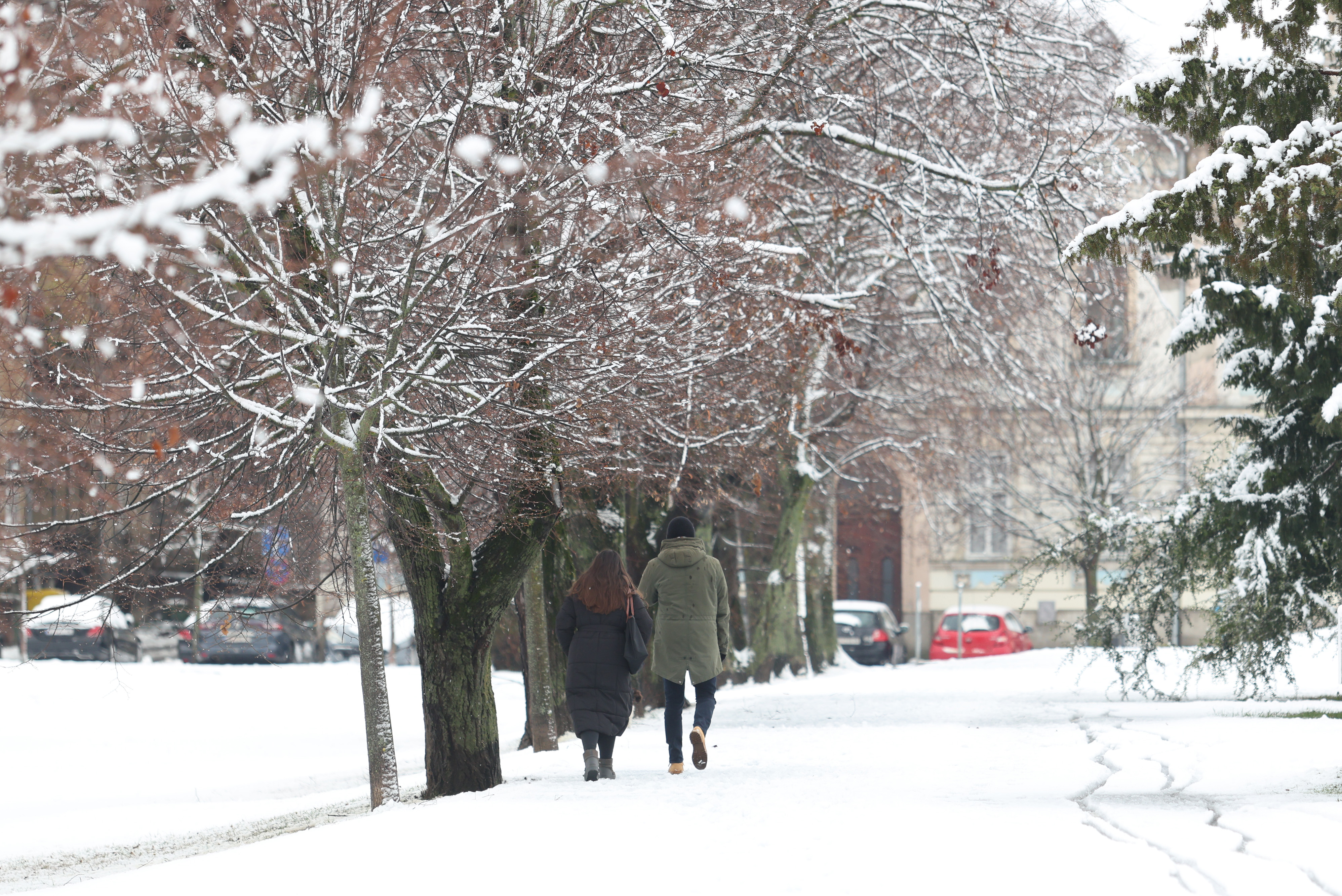 03.01.2025., Osijek - Treceg dana 2026. godine gradane Osijeka je docekao snijezni pokrivac na ulicama Photo: David Jerkovic/PIXSELL