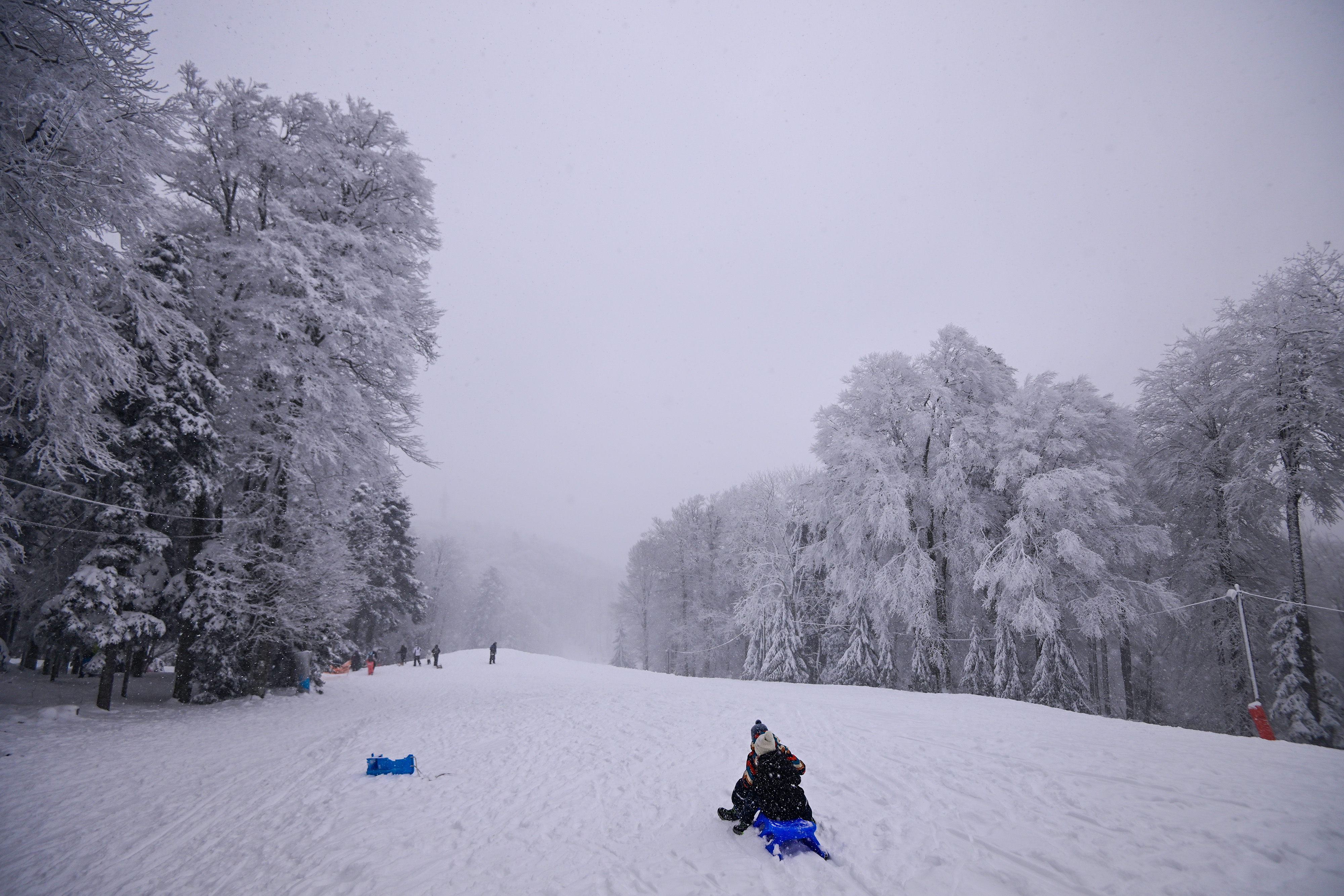 06.01.2026., Zagreb - Gradjani uzivaju u neradnom danu na Sljemenu. Photo: Igor Soban/PIXSELL