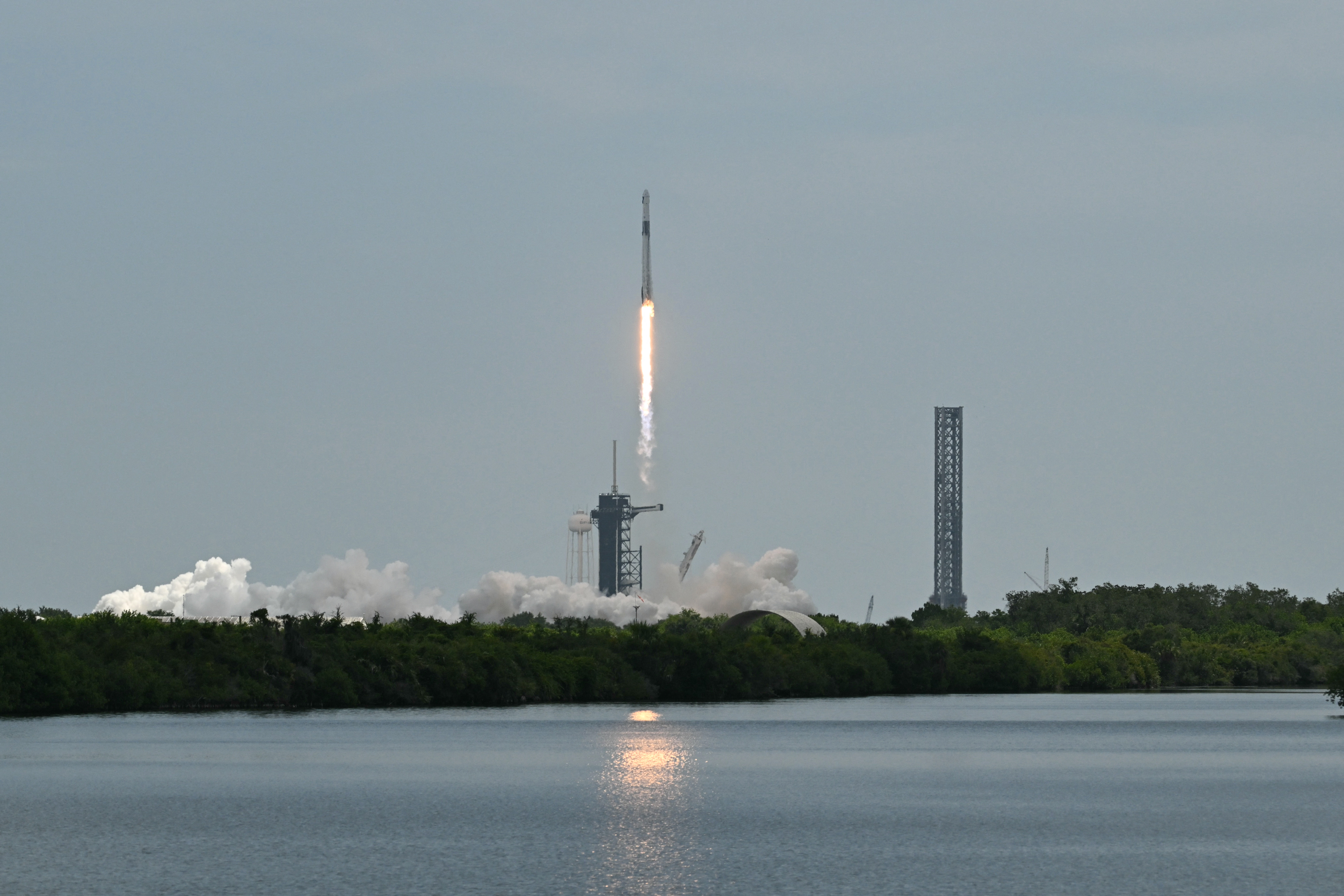 A SpaceX Falcon 9 rocket with the Crew Dragon capsule Endeavour carrying the Crew-11 mission lifts off from Launch Complex 39A at NASA’s Kennedy Space Center in Florida on August 1, 2025.