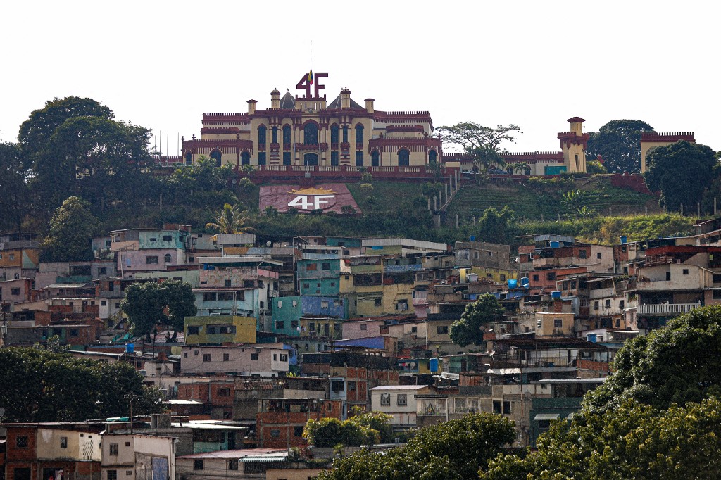 The Cuartel de la Montańa (Mountain Barracks), the 4F fort overlooking Caracas which is also home to the mausoleum of late president Hugo Chavez, is pictured on January 7, 2026.