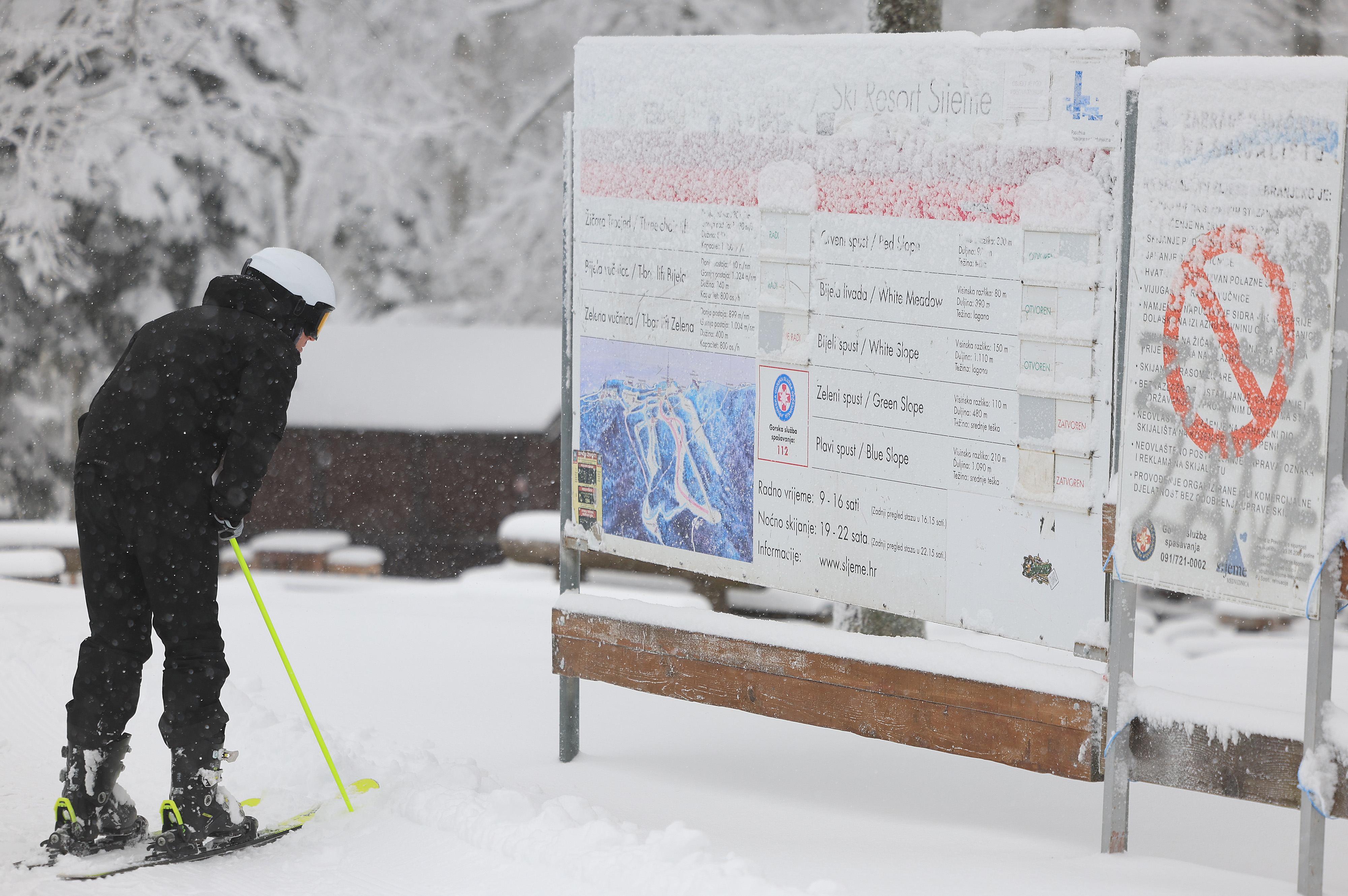 10.01.2026., Sljeme, Zagreb - Skijaska sezona na Sljemenu zapocela je otvaranjem Zelenog i Bijelog spusta. Photo: Marko Prpic/PIXSELL