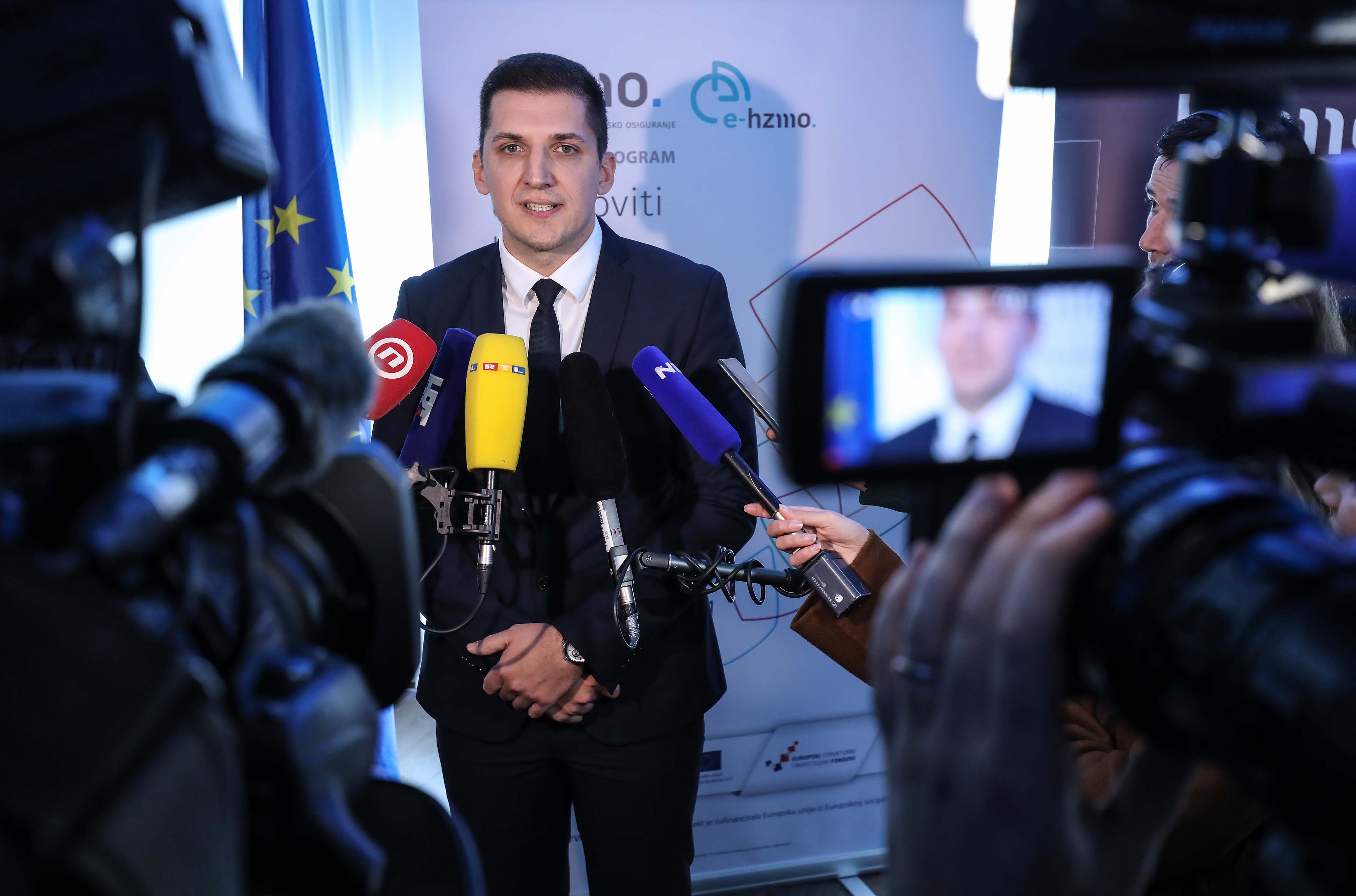 09.03.2020., Zagreb - Predstavljanje projekta "Modernizacija IKT podrske Hrvatskog zavoda za mirovinsko osiguranje - eHZMO". Ivan Serdar, ravnatelj HZMO. rPhoto: Jurica Galoic/PIXSELL