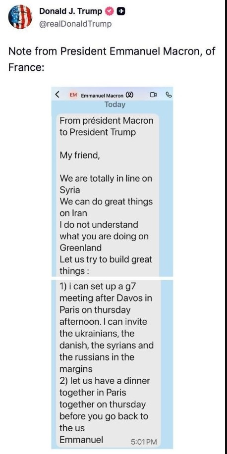 Truth Social, Macron