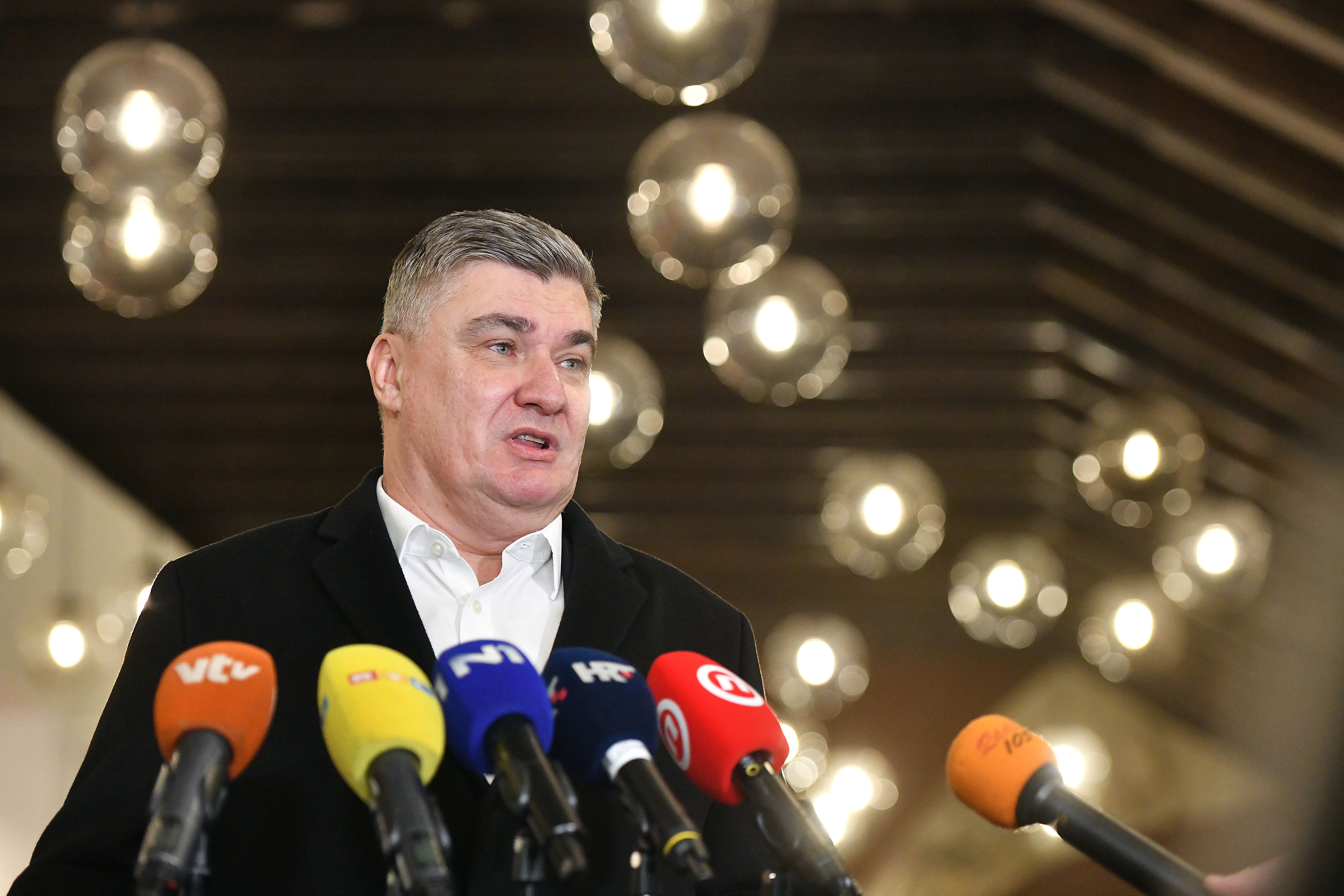 09.01.2026., Cakovec- Predsjednik Zoran Milanovic sudjelovao na svecanoj akademiji Vecer medjimurskog identiteta povodom obiljezavanja spomendana Dana sjedinjenja Medjimurja s maticom zemljom Hrvatskom. Photo: Vjeran Zganec Rogulja/PIXSELL