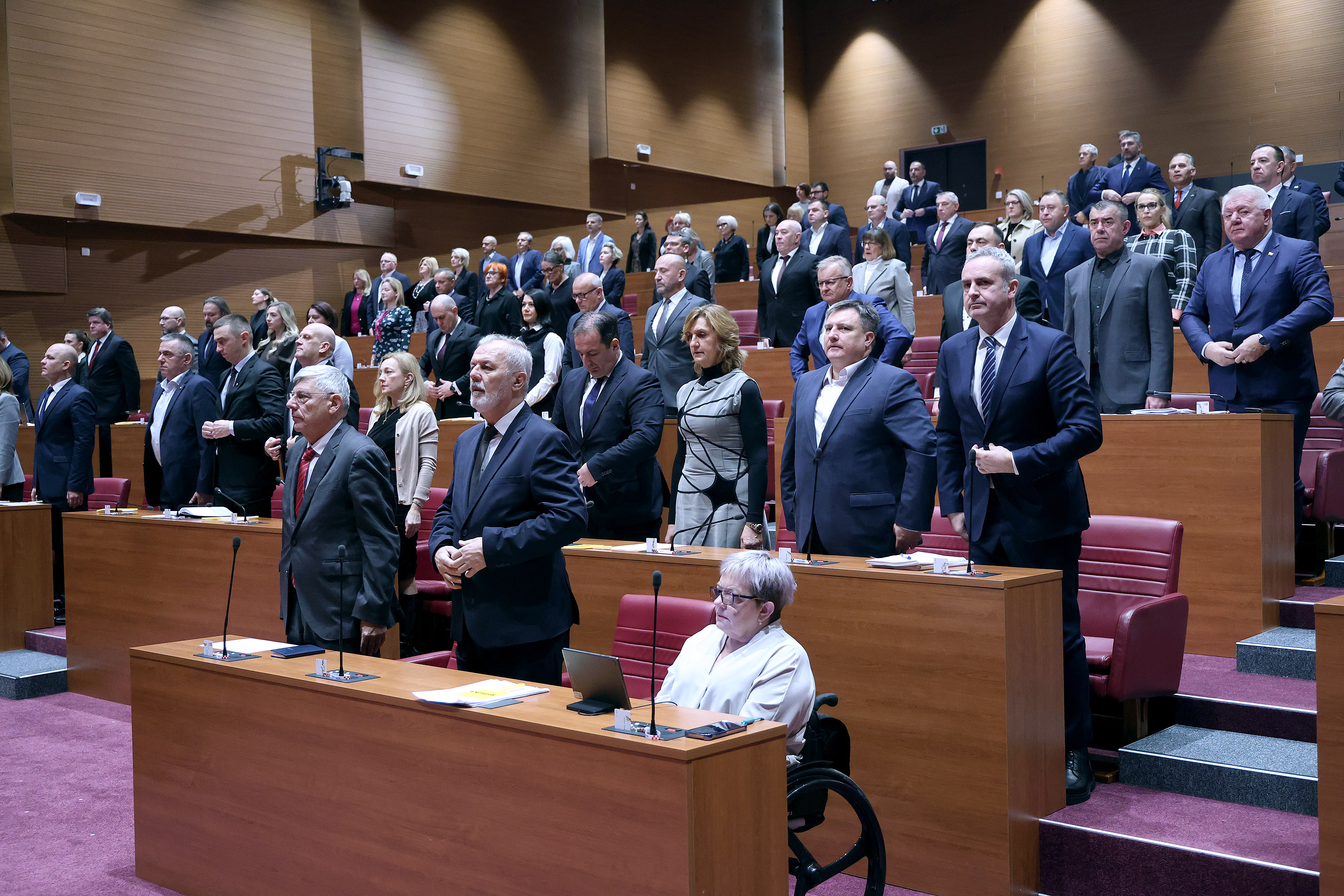 Sabor 9. sjednicu nastavlja iznosenjem zastupnickih stajalista nakon kojih slijedi rasprava o Prijedlogu zakona o izmjenama i dopuni Zakona o postupanju s nezakonito izgradjenim zgradama. Photo: Patrik Macek/PIXSELL