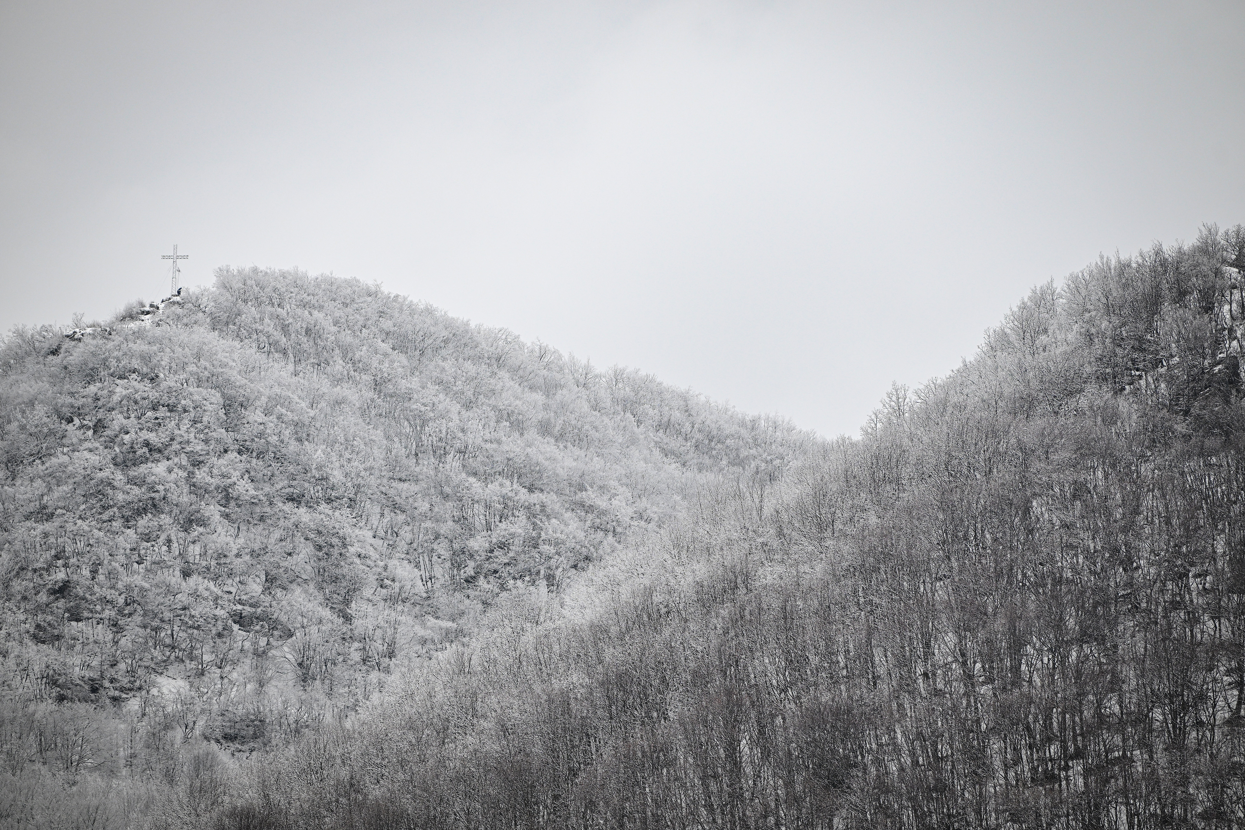 04.01.2026., Samobor  - U visim predjelima samoborskog gorja pala je manja kolicina novog snijega Photo: Josip Regovic/PIXSELL