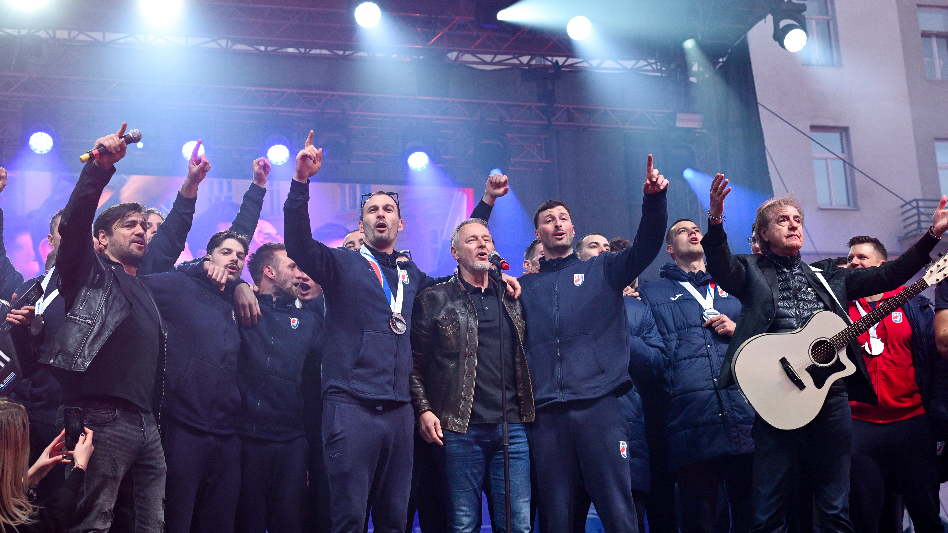 03.02.2025., Zagreb - Svecani docek hrvatske rukometne reprezentacije u Zagrebu nakon osvojenog drugog mjesta na Svjetkom prvenstvu. Photo: Neva Zganec/PIXSELL