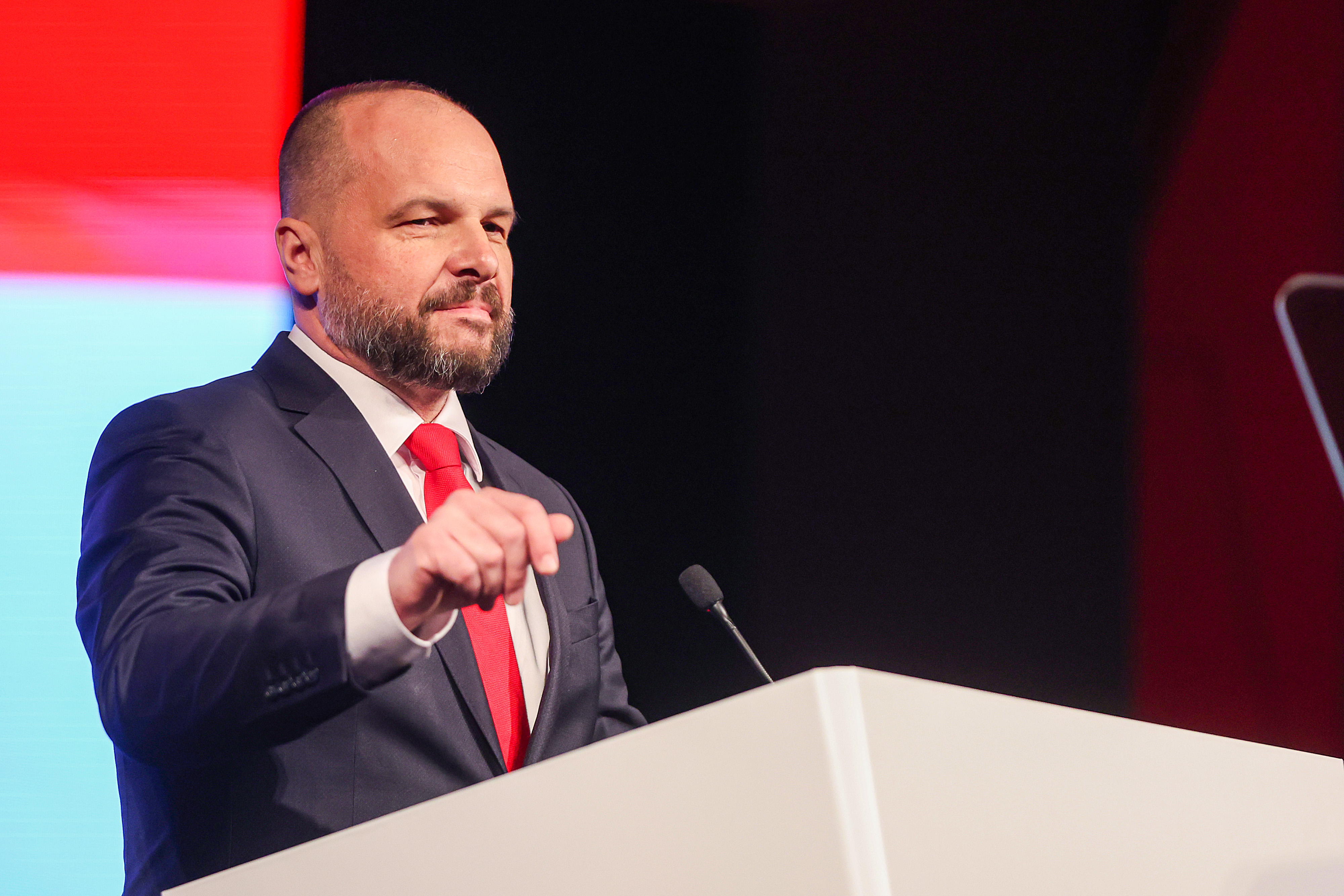 10. Izvjestajno-tematska Konvenciju SDP-a odrzana je u dvorani Globus Kongresnog centra Zagrebackog velesajma. Sinisa Hajdas Doncic Photo: Goran Stanzl/PIXSELL