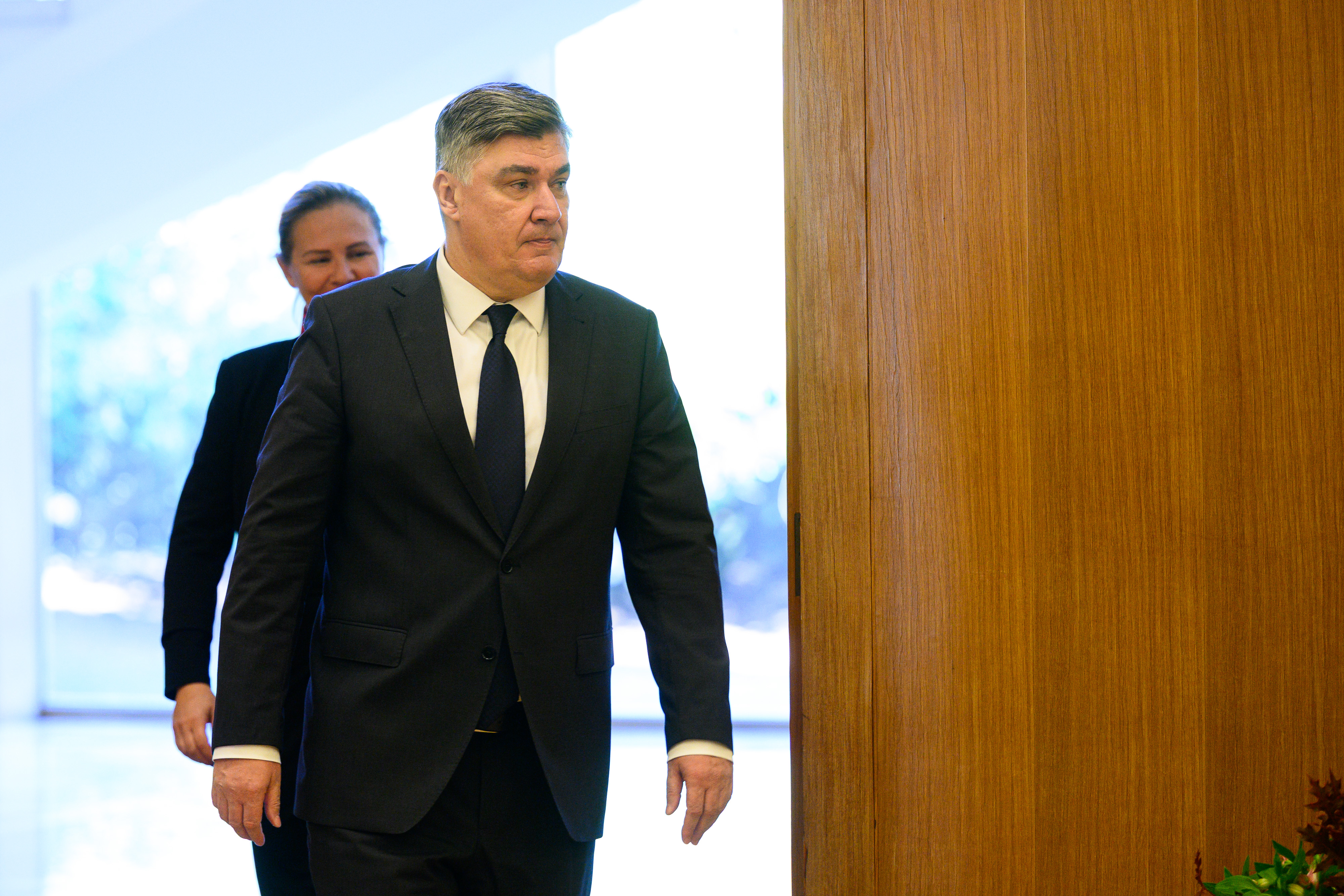 16.10.2026., Zagreb - Predsjednik Republike Zoran Milanovic primio je u Uredu predsjednika ministra vanjskih poslova Narodne Republike Kine Wang Yija. Zoran Milanovic. Photo: Davor Puklavec/PIXSELL