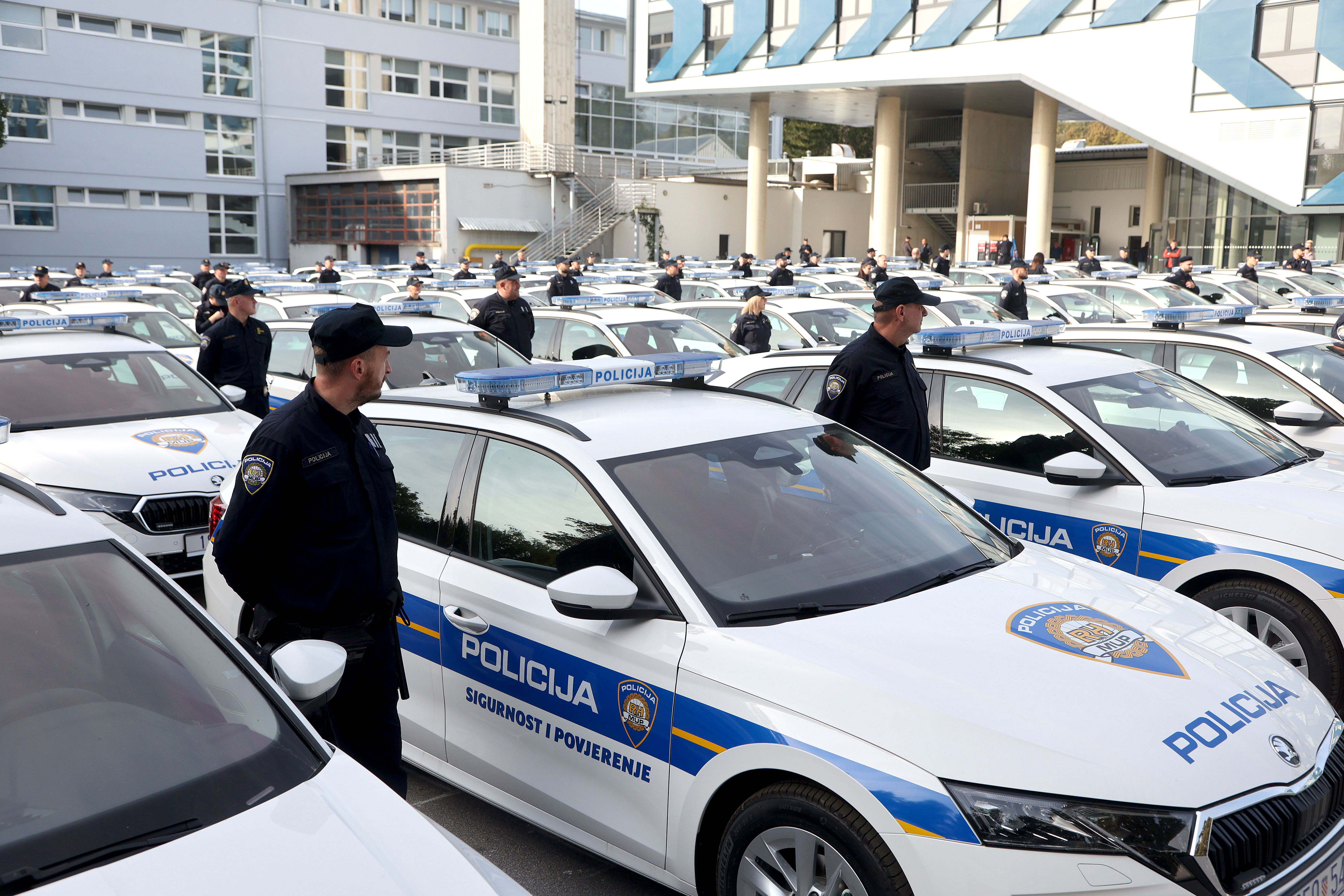 02.10.2026., Zagreb - Potpredsjednik Vlade i ministar unutarnjih poslova Davor Bozinovic nazocio je primopredaji 522 vozila za obavljanje policijskih polosva na podrucju cijele Republike Hrvatske. Photo: Marko Seper/PIXSELL